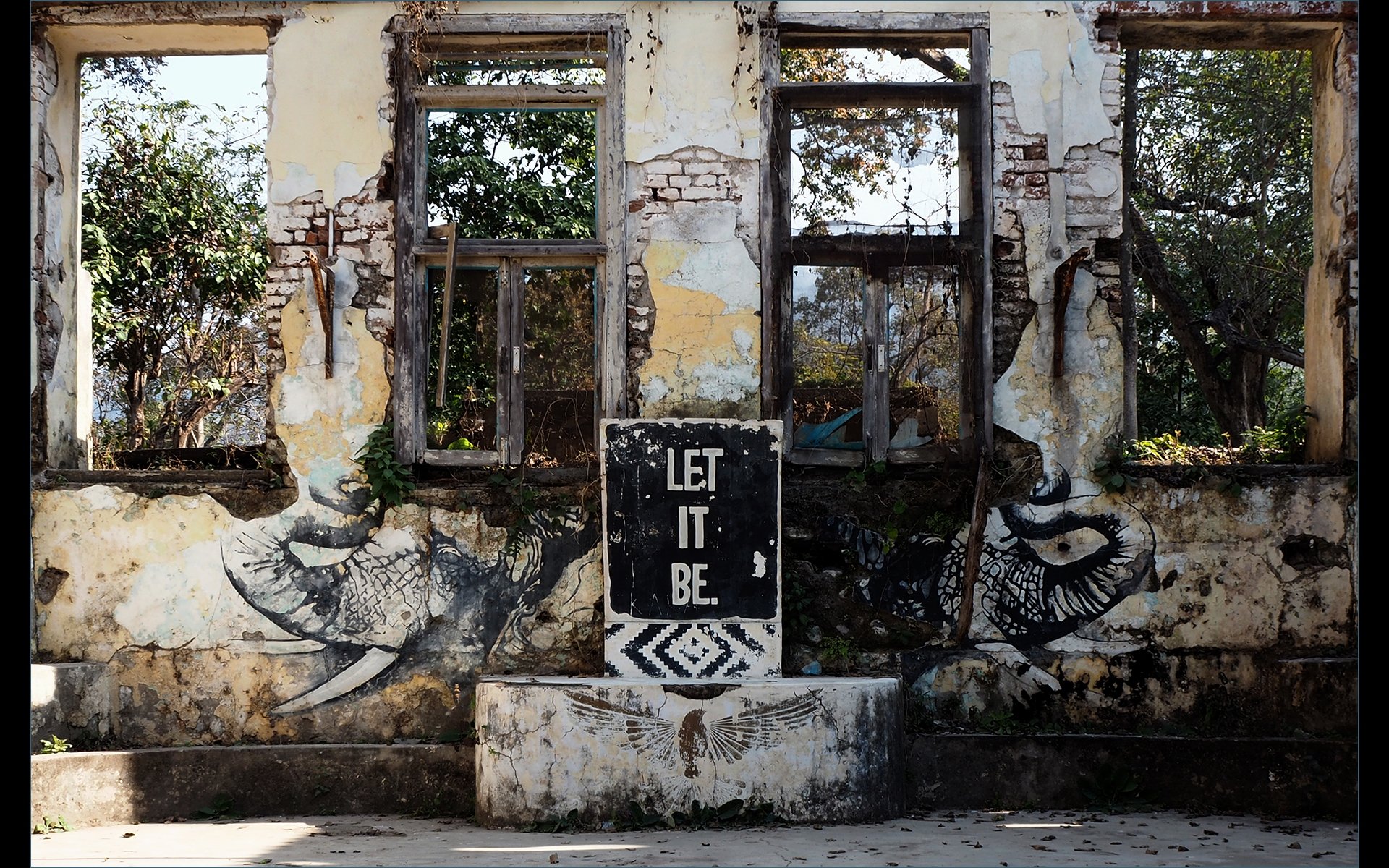 Derelict Beatles' Ashram, Rishikesh by Patricia Sandford