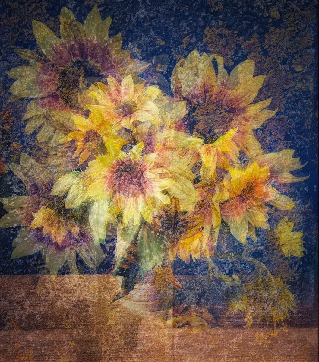 Arty Sunflowers by Margaret Robson 15 pts