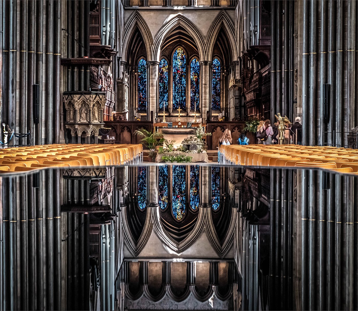 Cathedral Font Reflections by Janet Lancaster 17 pts