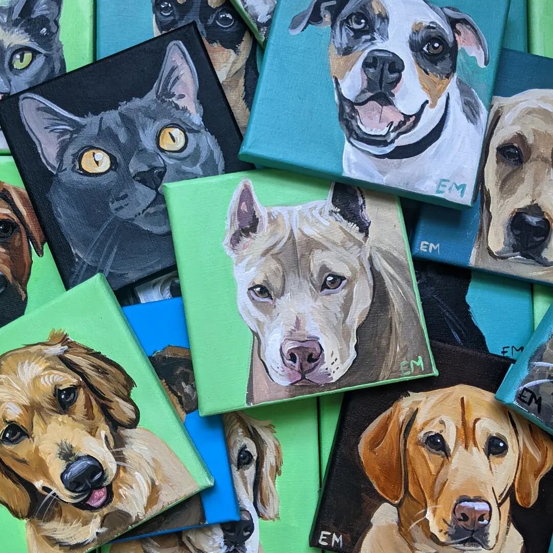 Pups and cats and pups and cats and pups and cats 

#petportraits #petportraitartist #catart #dogart #dogoftheday #catlover #acrylicpainting #artistsoninstagram