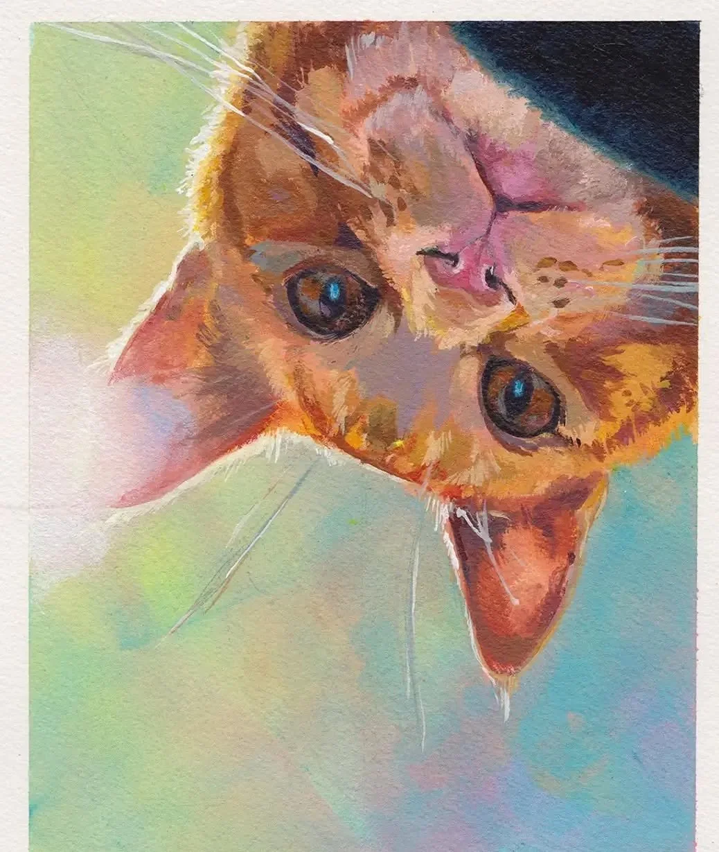 "Investigator Charles" 8x6" acrylic on paper
@charlieorangekitty

#acrylicpainting #humanmade #catart #orangecat