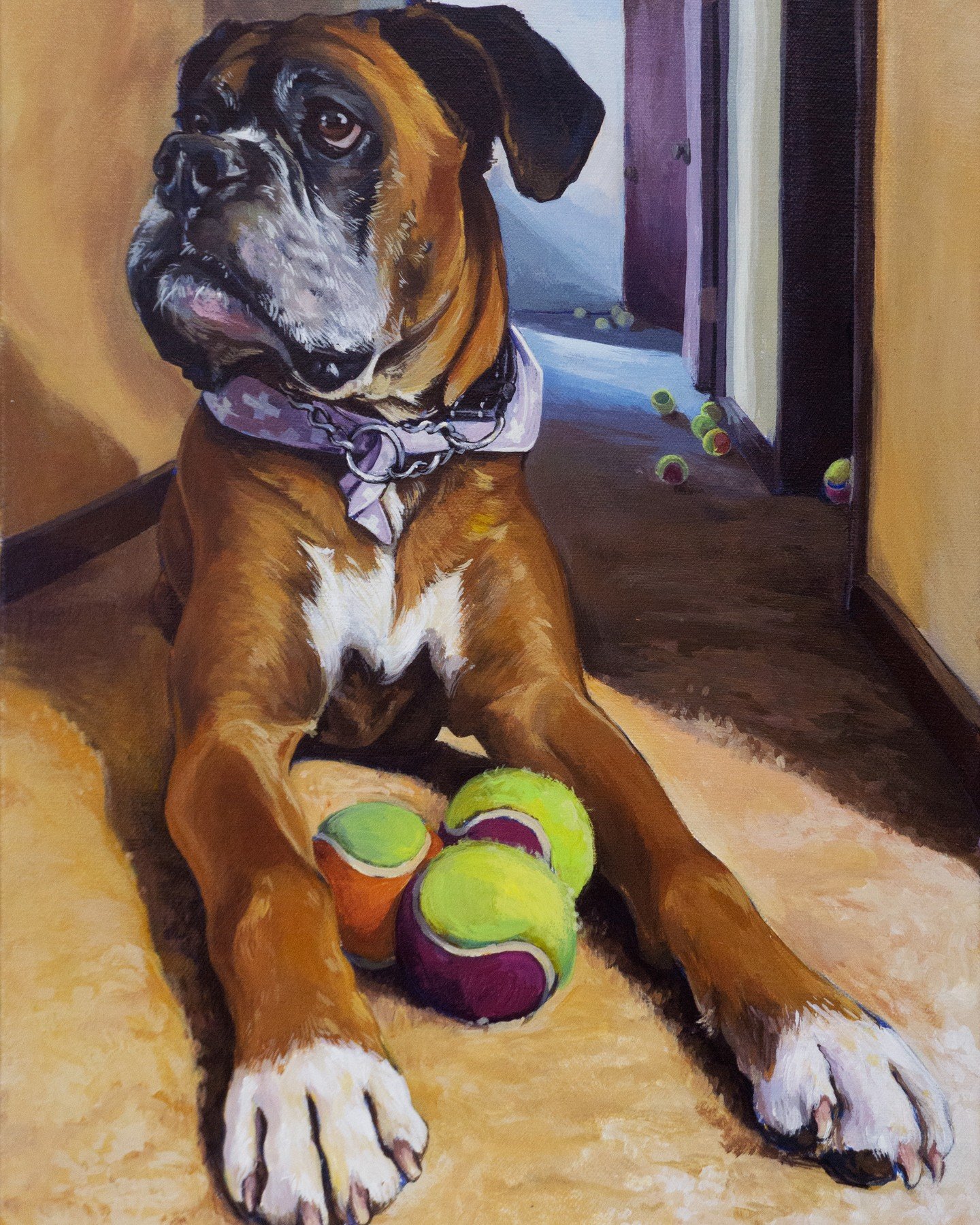 Meet Odin "The Collector"! He is 12x16" acrylic on canvas. Available!

#petportrait #petportraitartist #boxer #boxerdog #boxerdogs #acrylicpainting #liquitexpaint #animalartist #boxersofinstagram