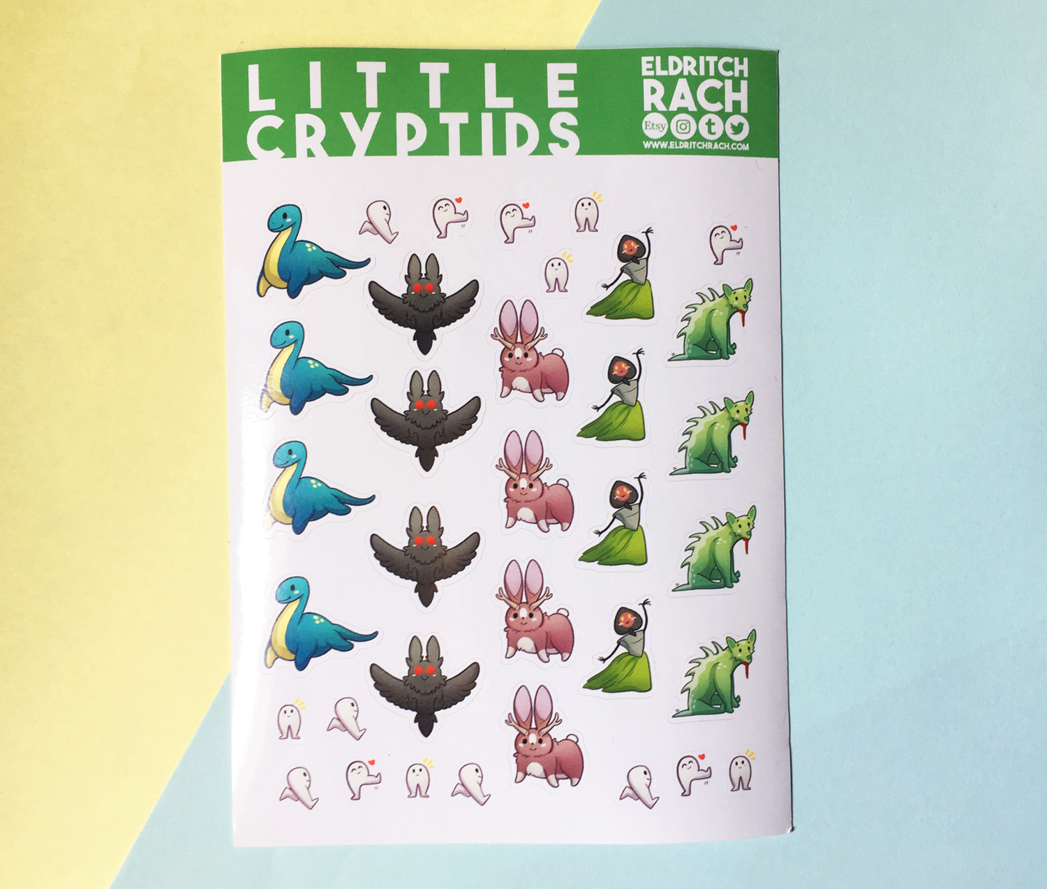 Little Cryptids Sticker Sheet (A6) — Eldritch Rach