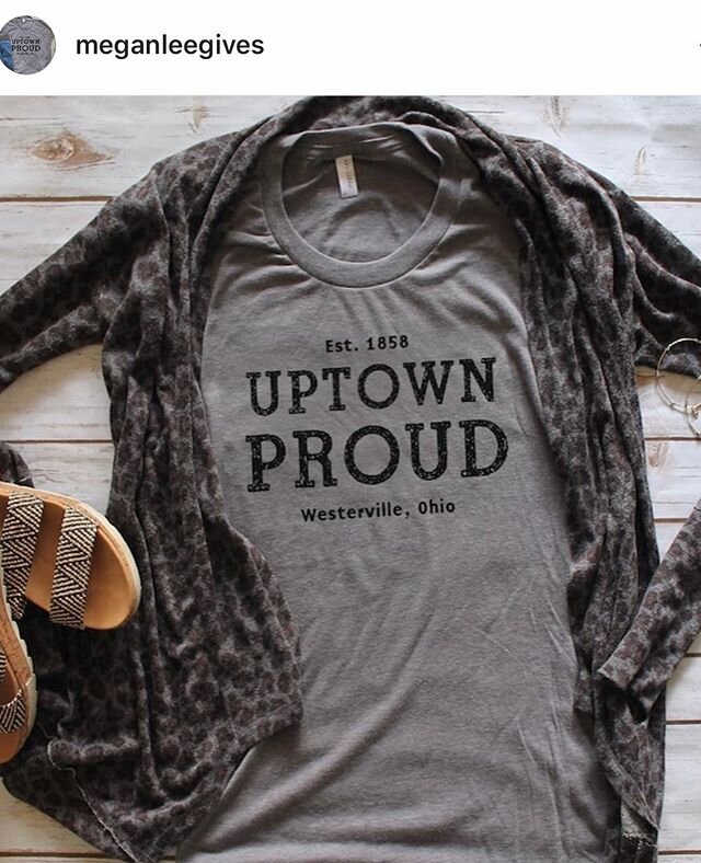 @meganleedesigns is making Uptown proud with her charity campaign with @meganleegives 👏🏻 Peep this AWESOME shirt! ...and every purchase gives back to the small Uptown businesses you love.  #uptownproud #uptownwesterville #meganleedesigns #giveback 