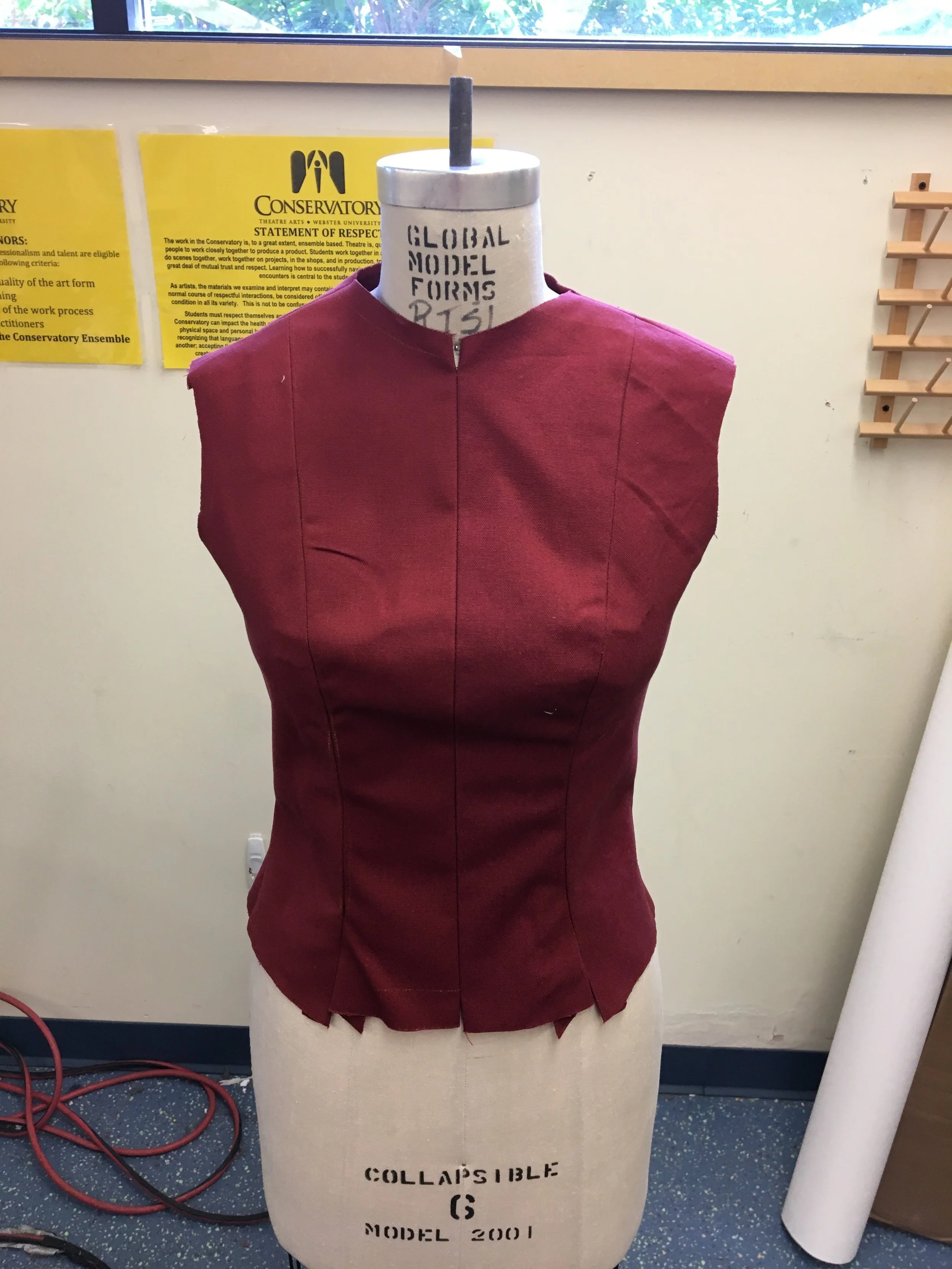 Initial Bodice Draping