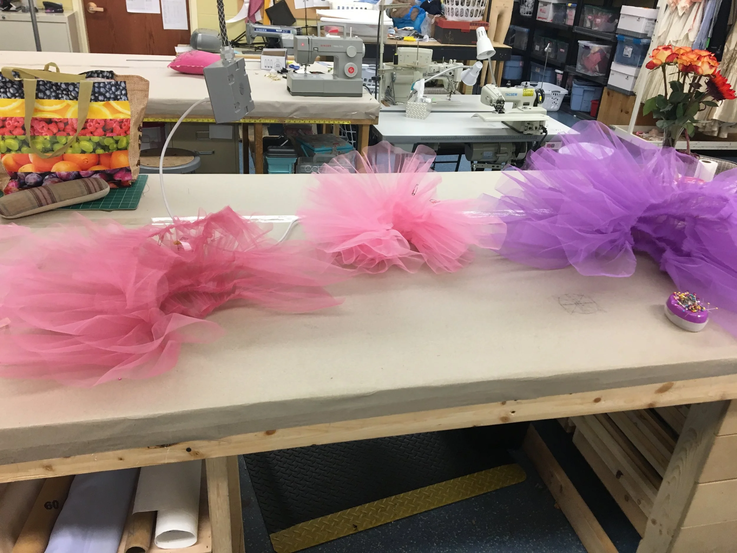 All of the net pleated