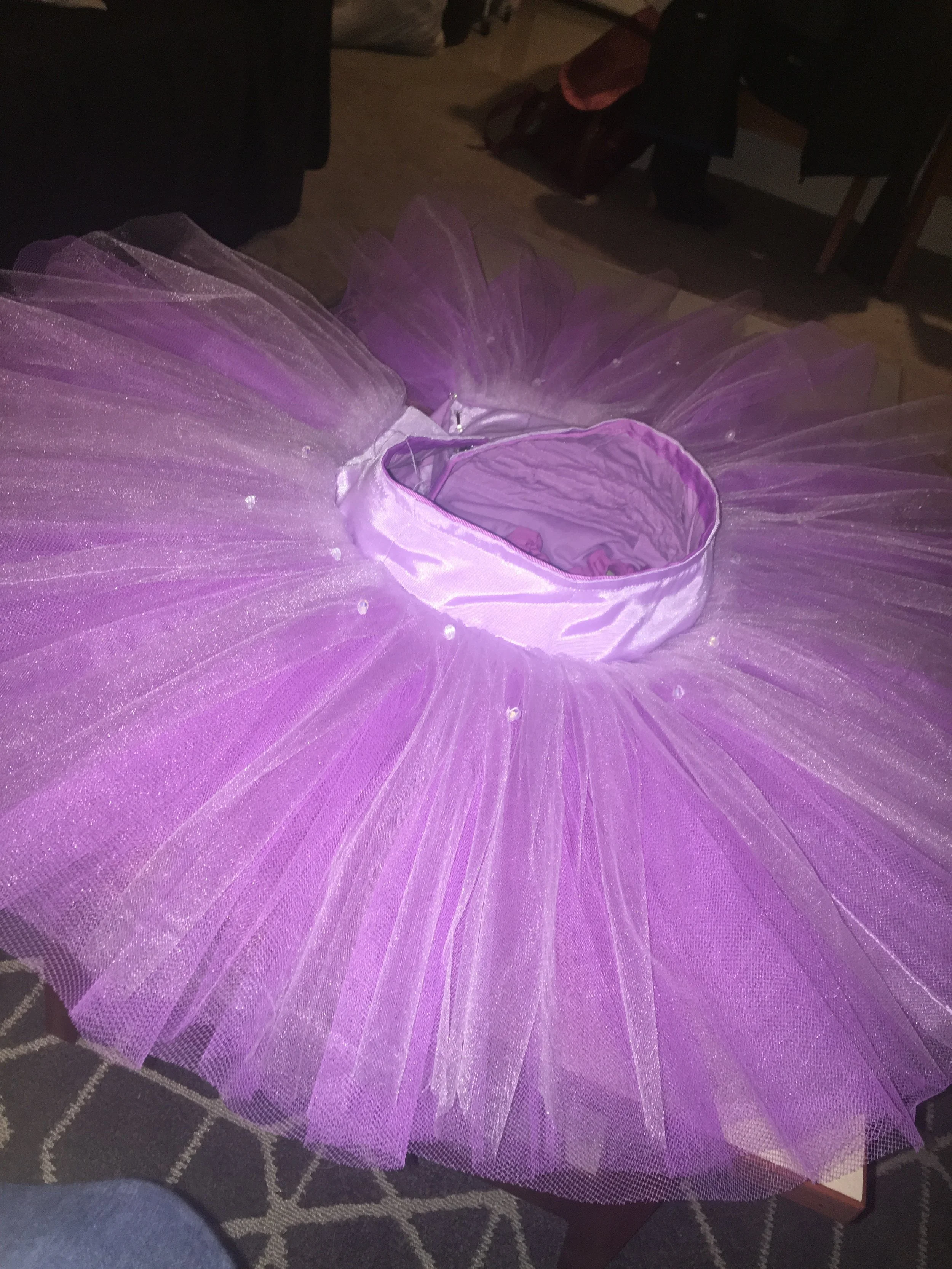  Tutu with beginning beads being placed 