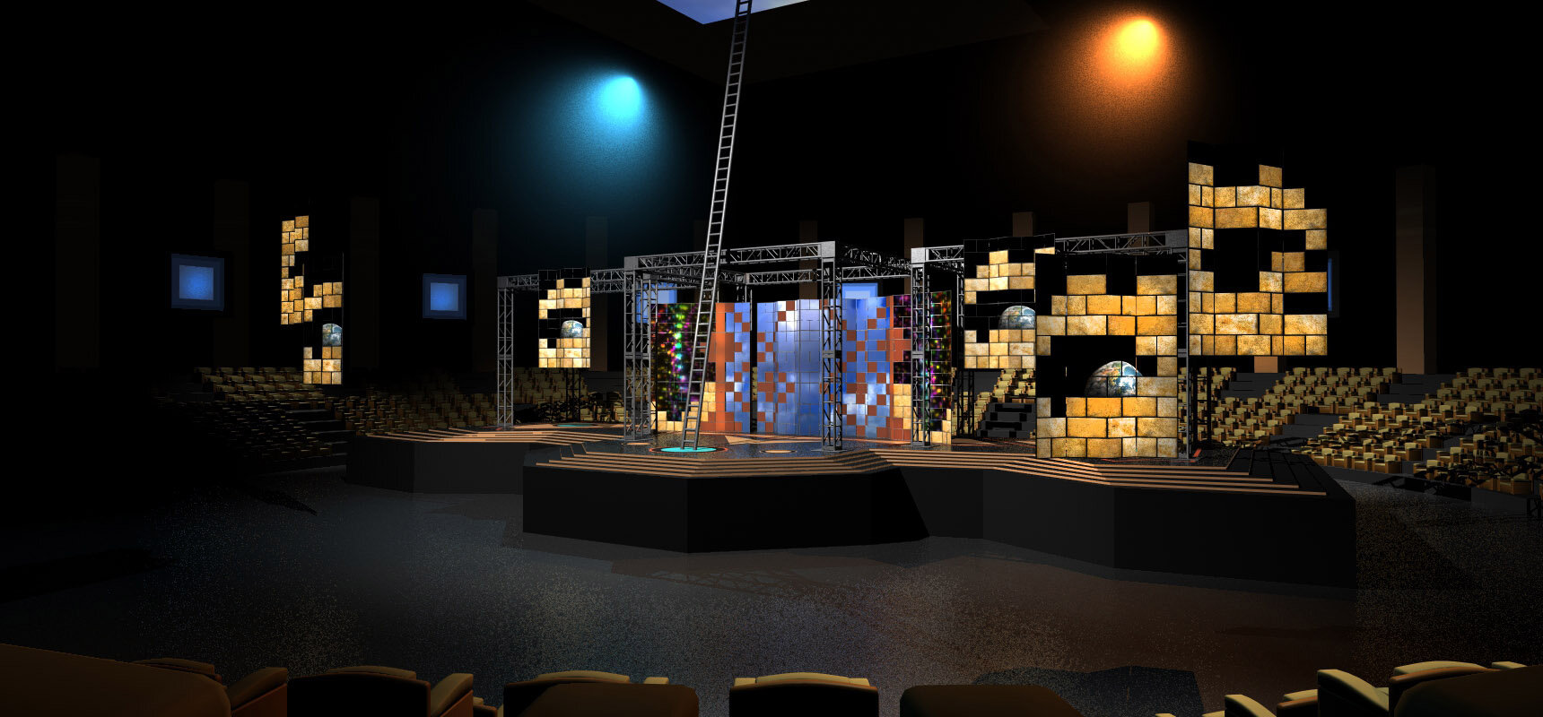 Stage Design - Deconstructed Wall Concept