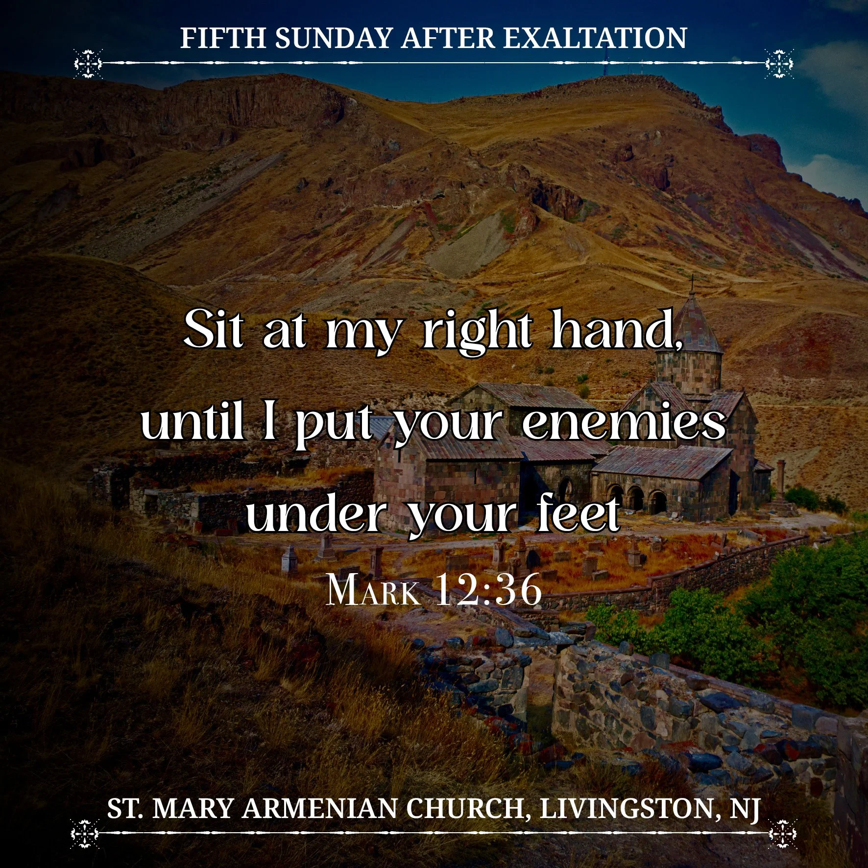 October 11, 2026 - Fifth Sunday after Exaltation