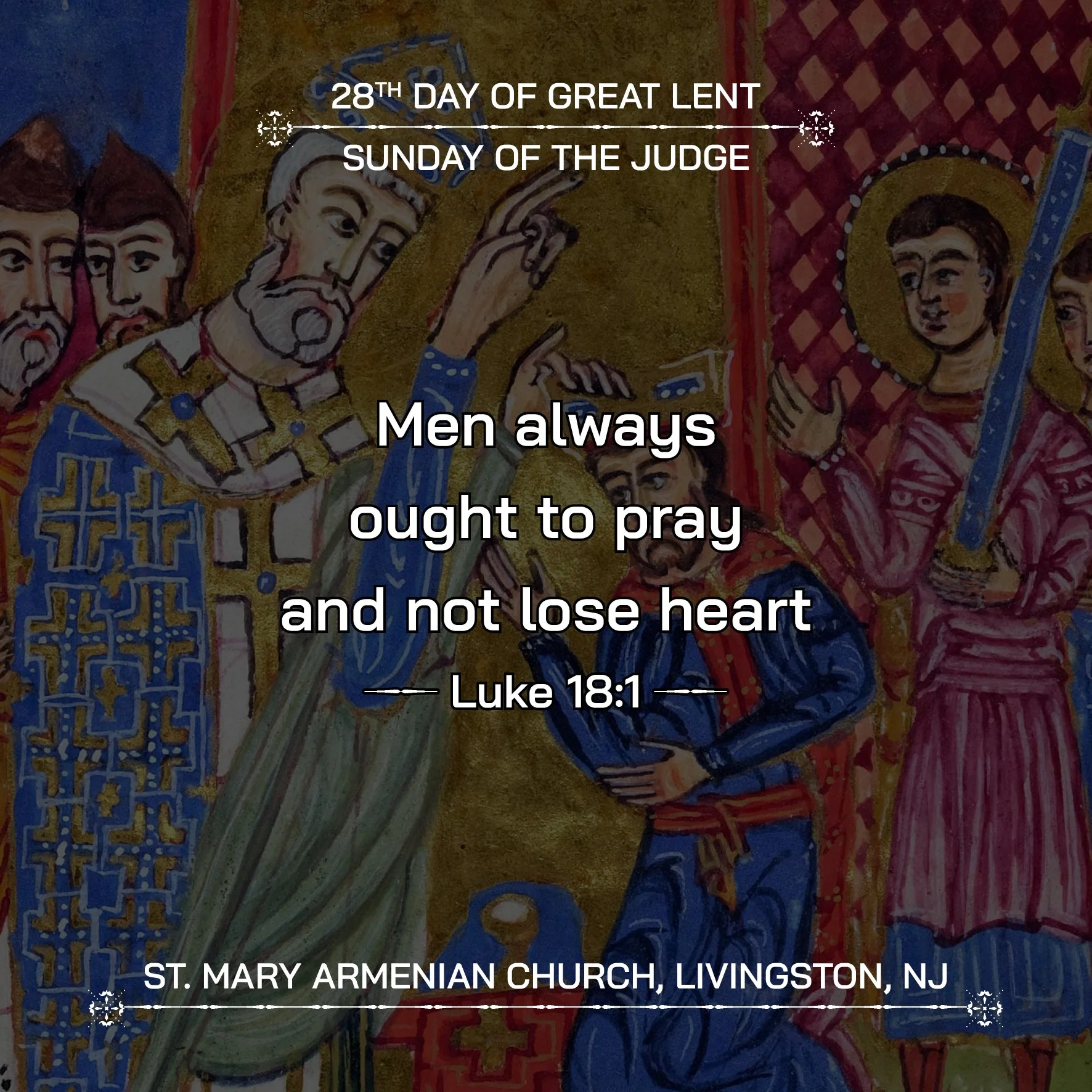 March 15, 2026 - Sunday of the Judge