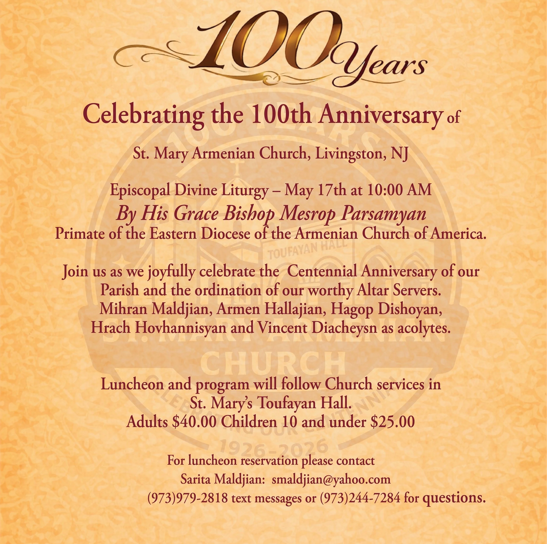 Celebrating the 100th Anniversary of our Parish