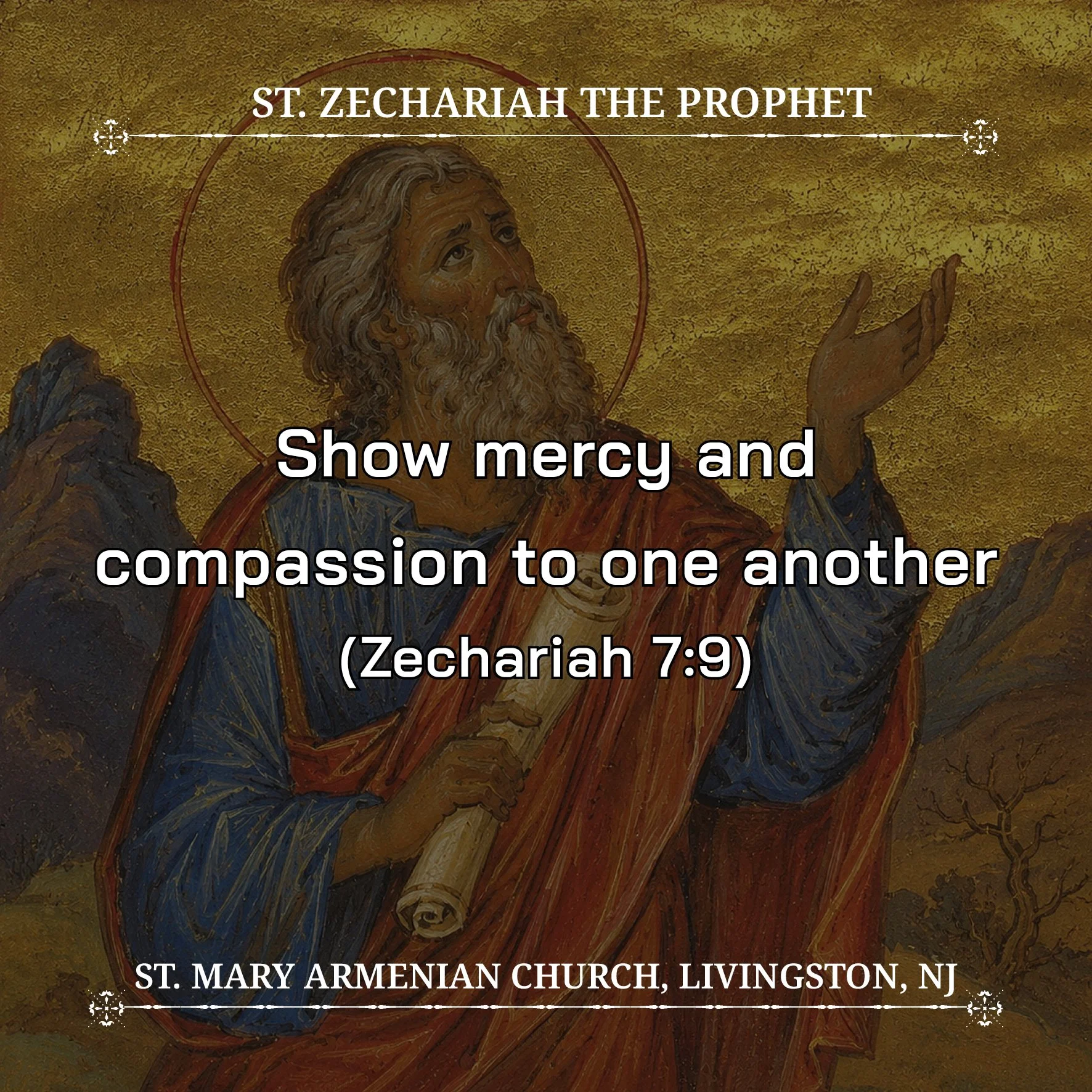 June 30, 2026 - St. Zechariah the Prophet