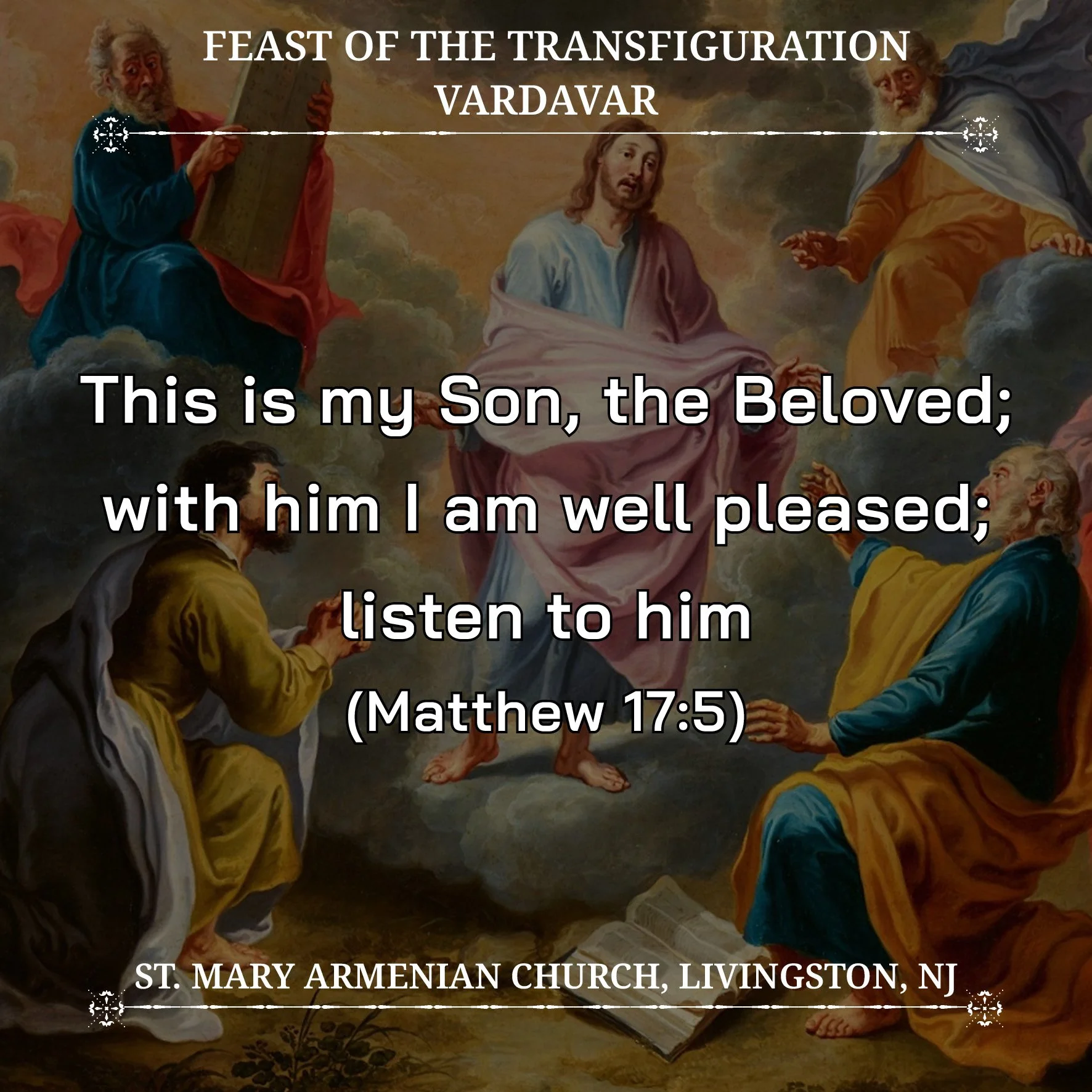 July 12, 2026 - Feast of the Transfiguration (Vardavar)