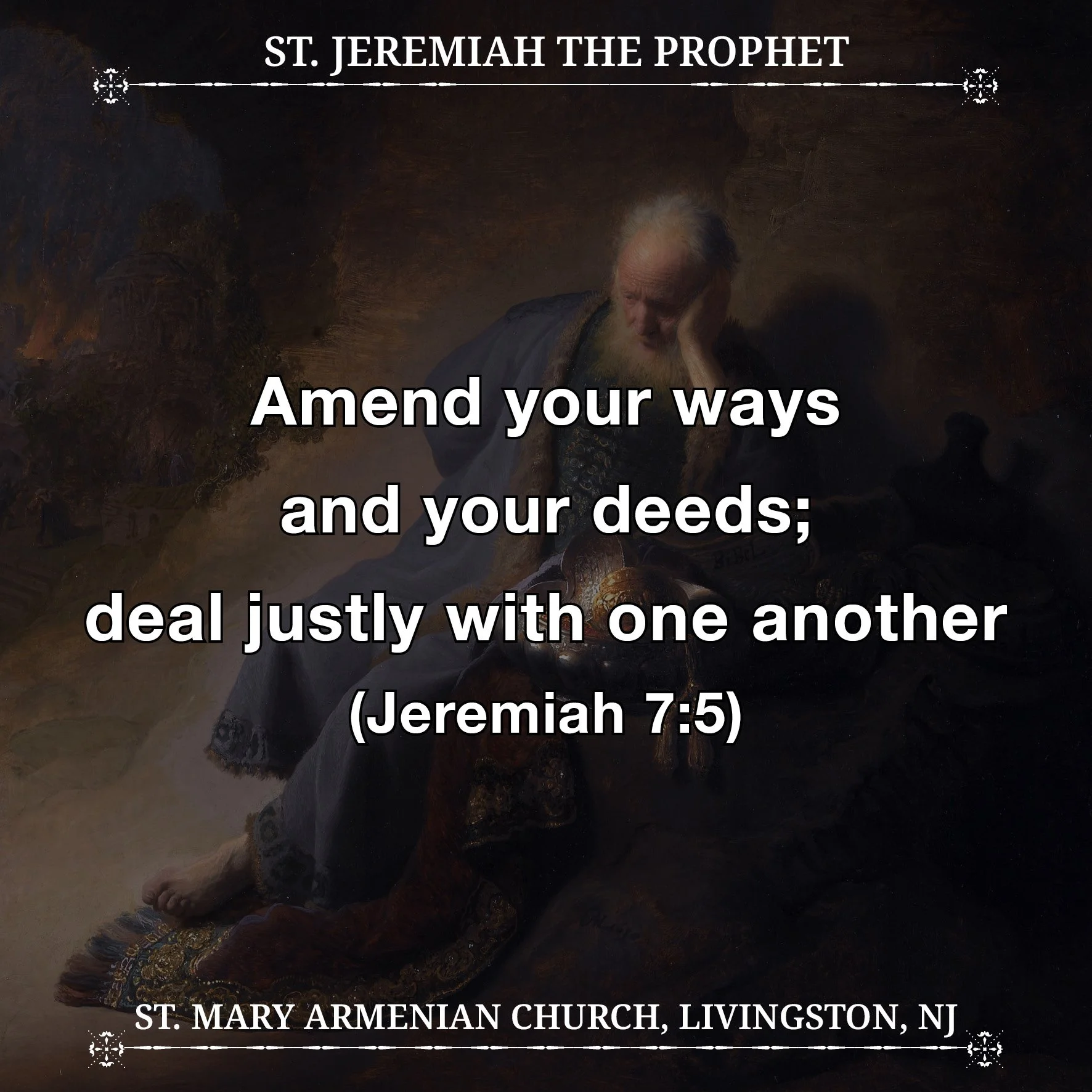 August 27, 2026 - St. Jeremiah the Prophet