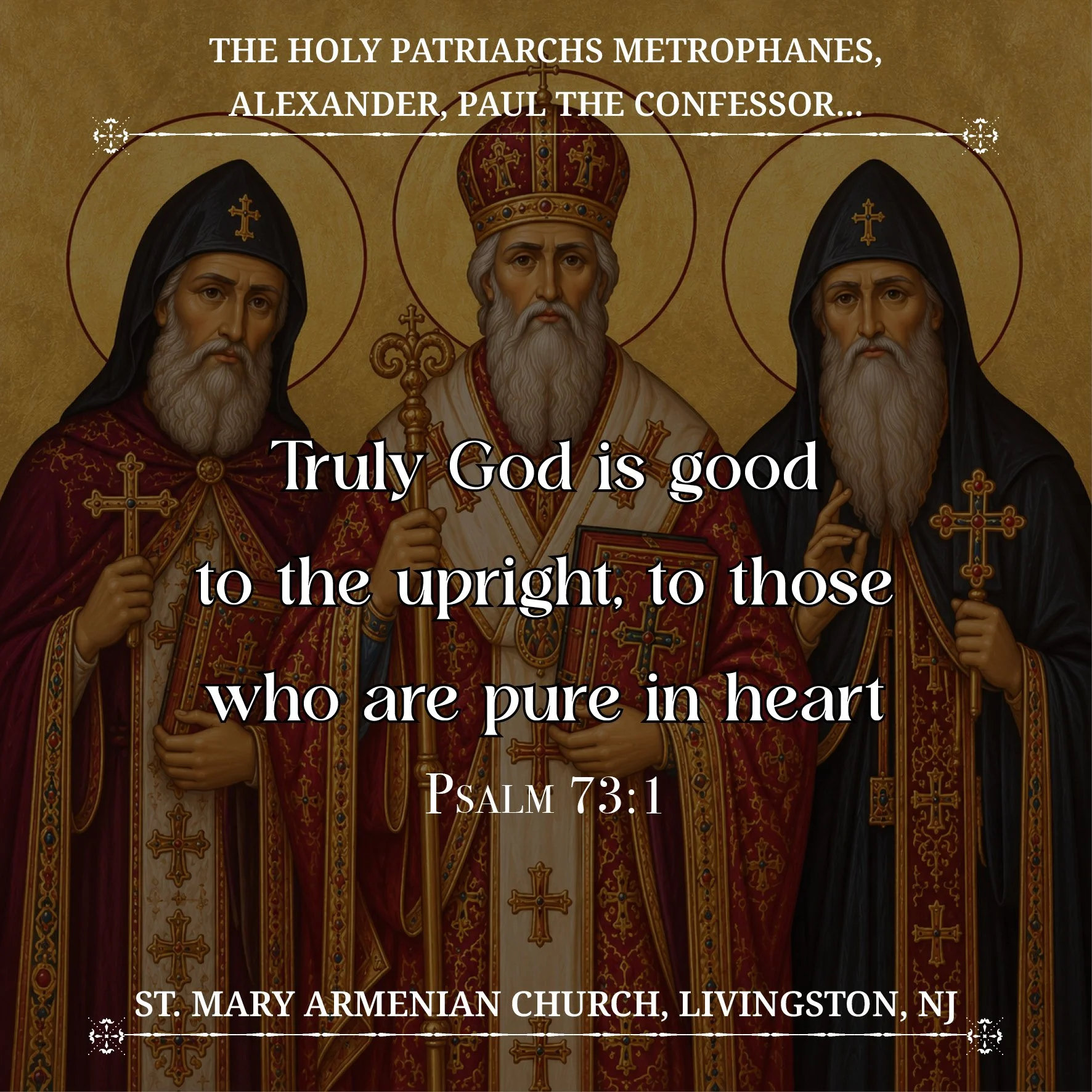 November 5, 2026 - The Holy Patriarchs Metrophanes, Alexander, Paul the Confessor...