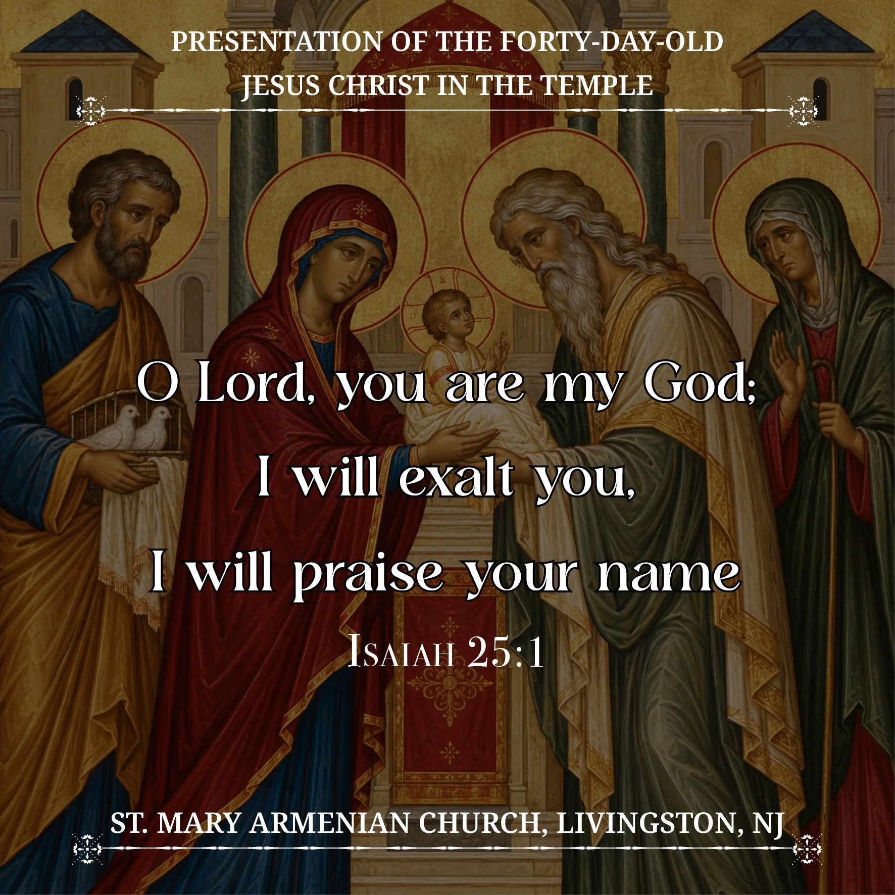 February 14, 2027 - Տեառնընդառաջ | Feast of the Presentation of the Forty-Day-Old Jesus Christ in the Temple