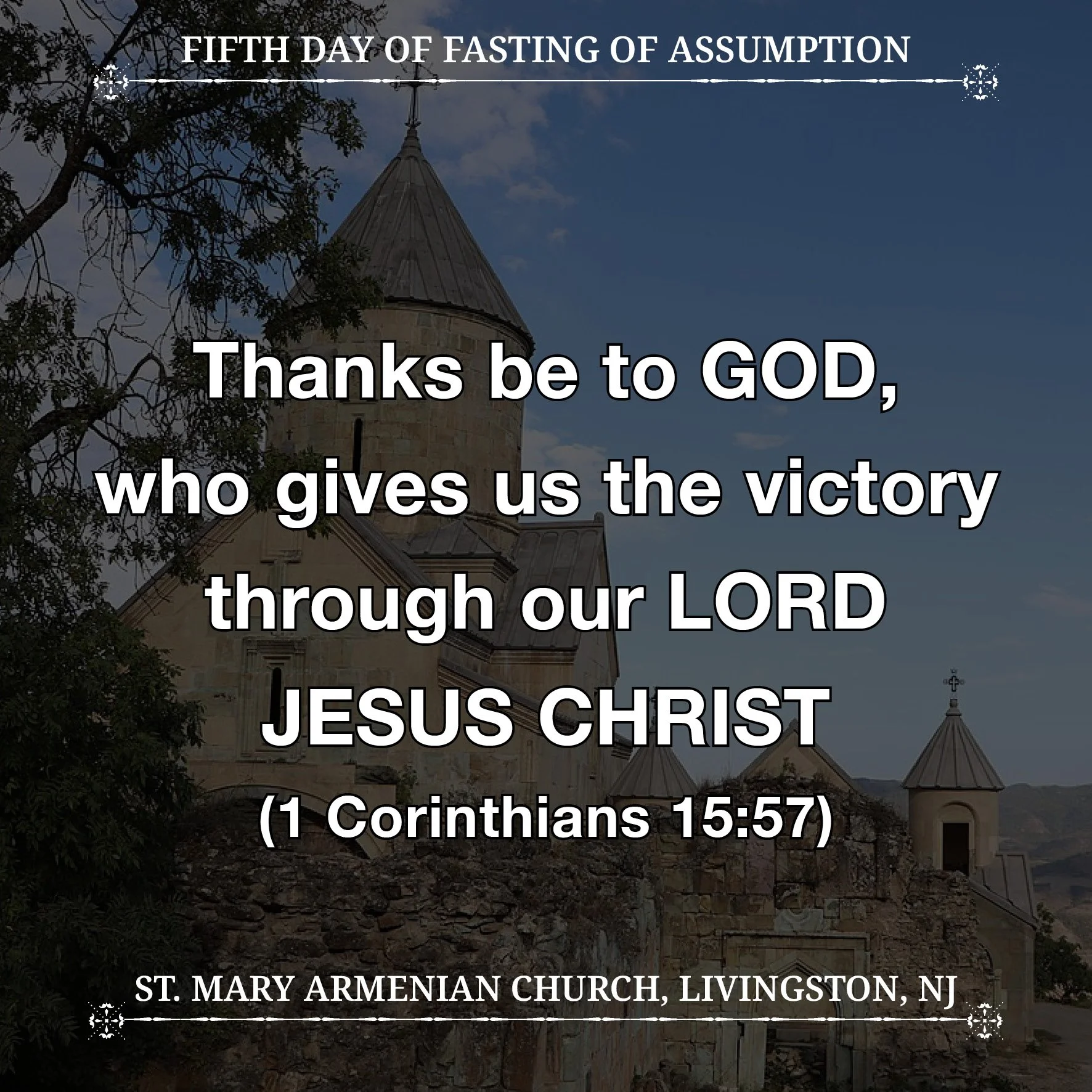 August 14, 2026 - Fifth Day of Fasting of Assumption