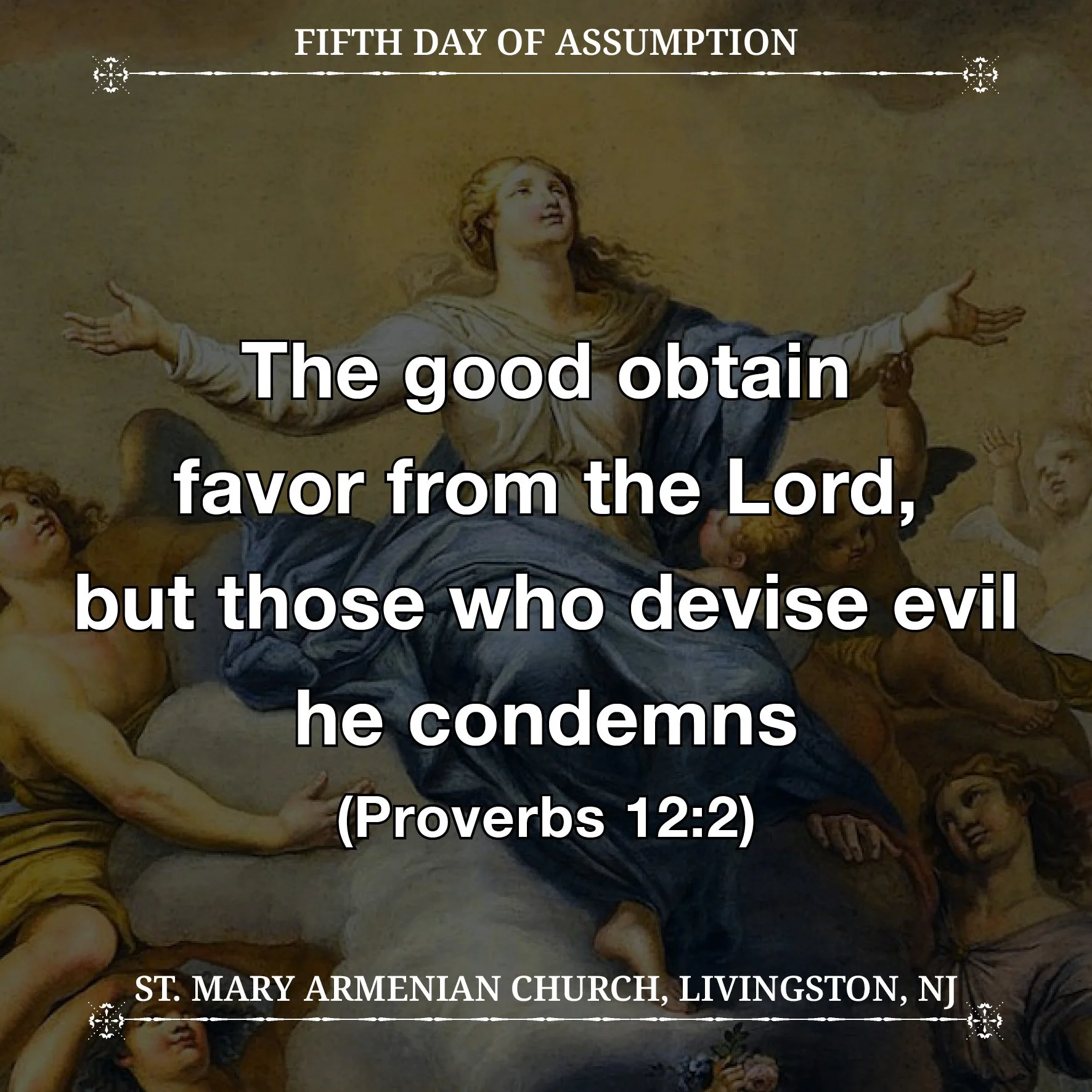 August 20, 2026 - Fifth Day of Assumption
