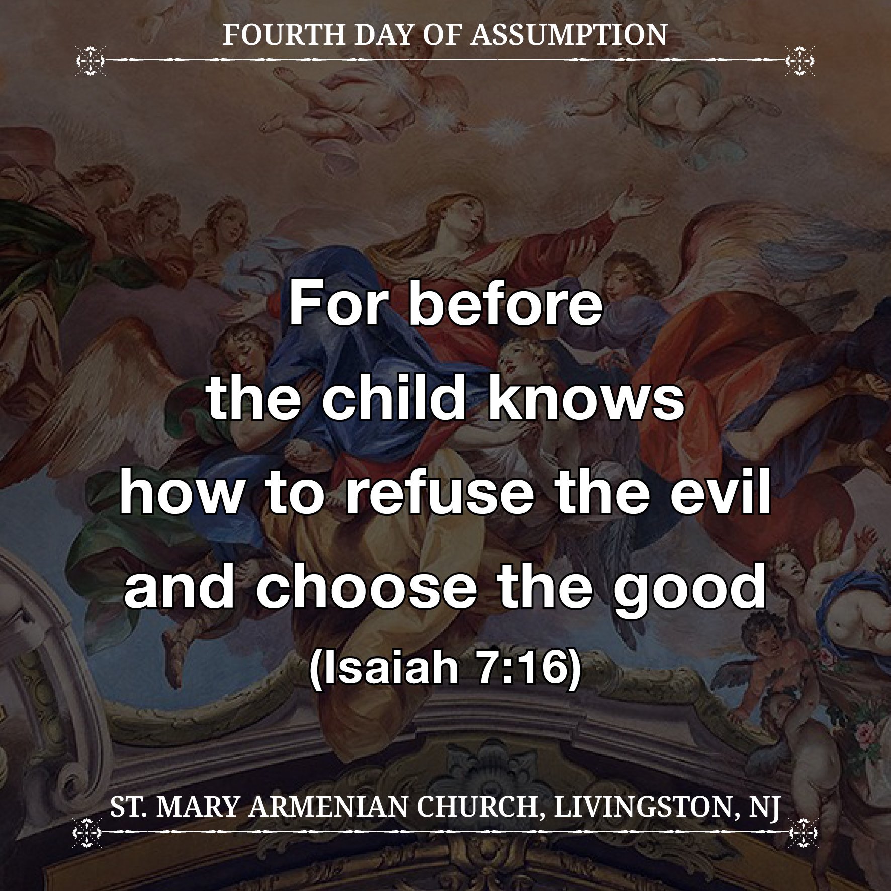 August 19, 2026 - Fourth Day of Assumption