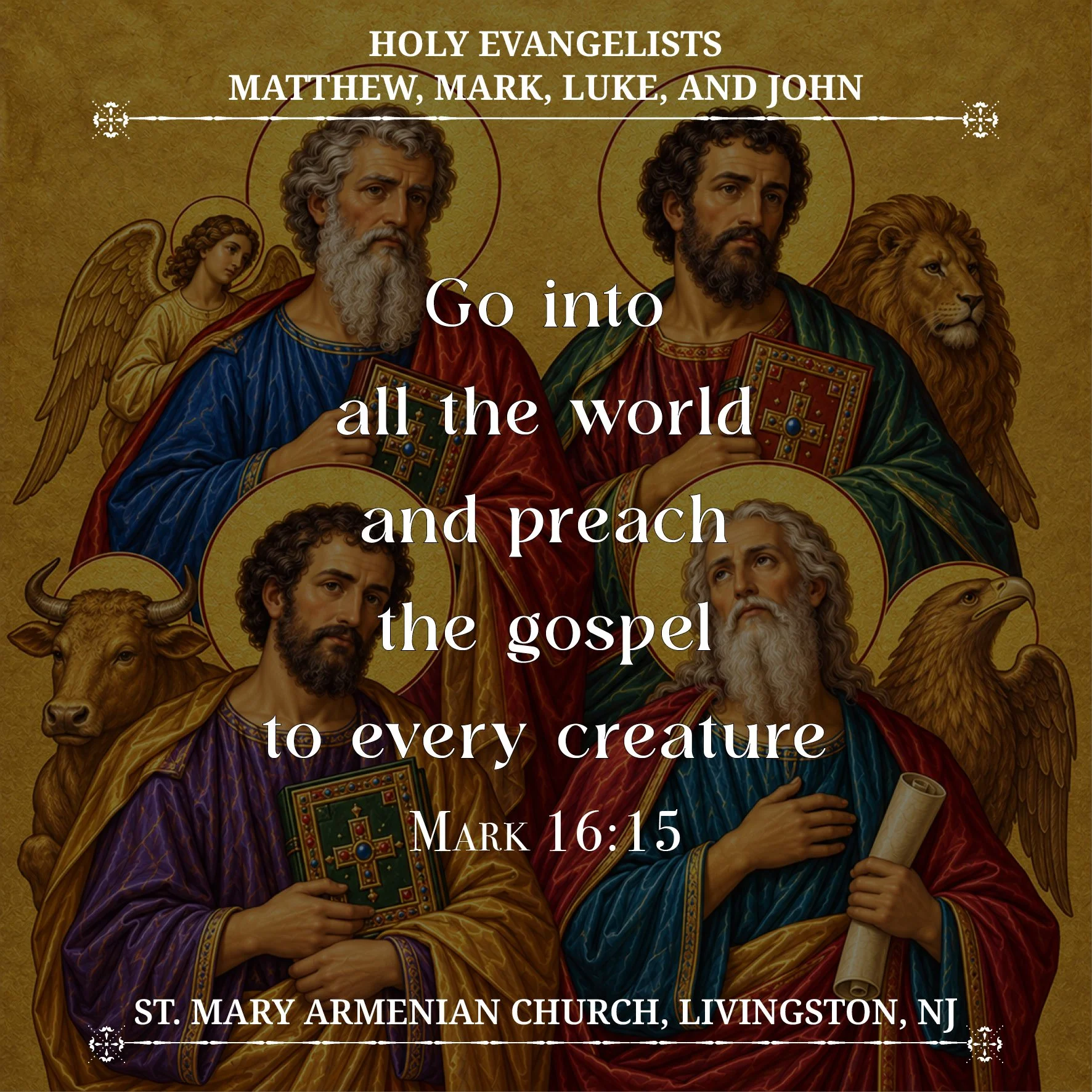 October 17, 2026 - Holy Evangelists Matthew, Mark, Luke, and John