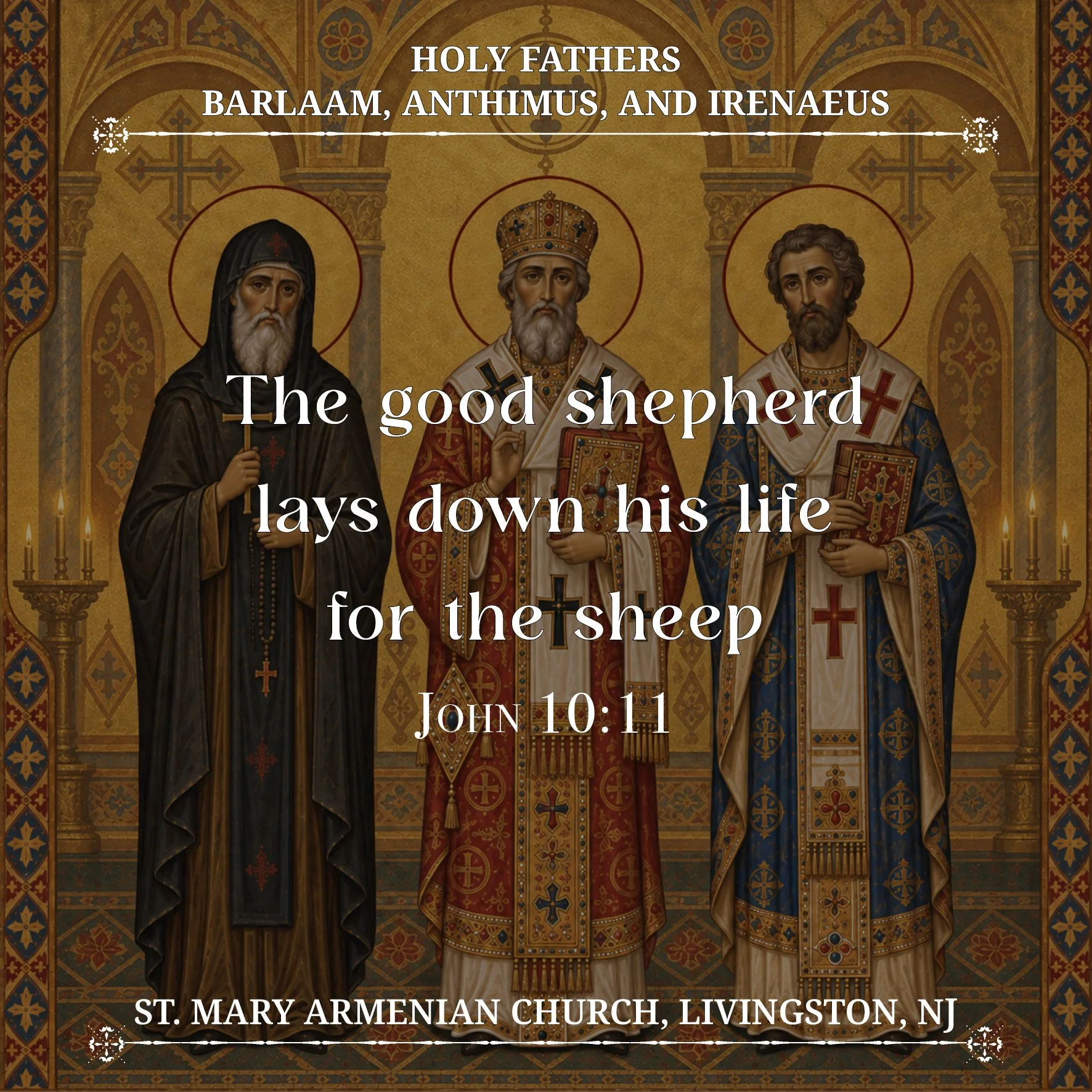 September 24, 2026 - Holy Fathers Barlaam, Anthimus, and Irenaeus