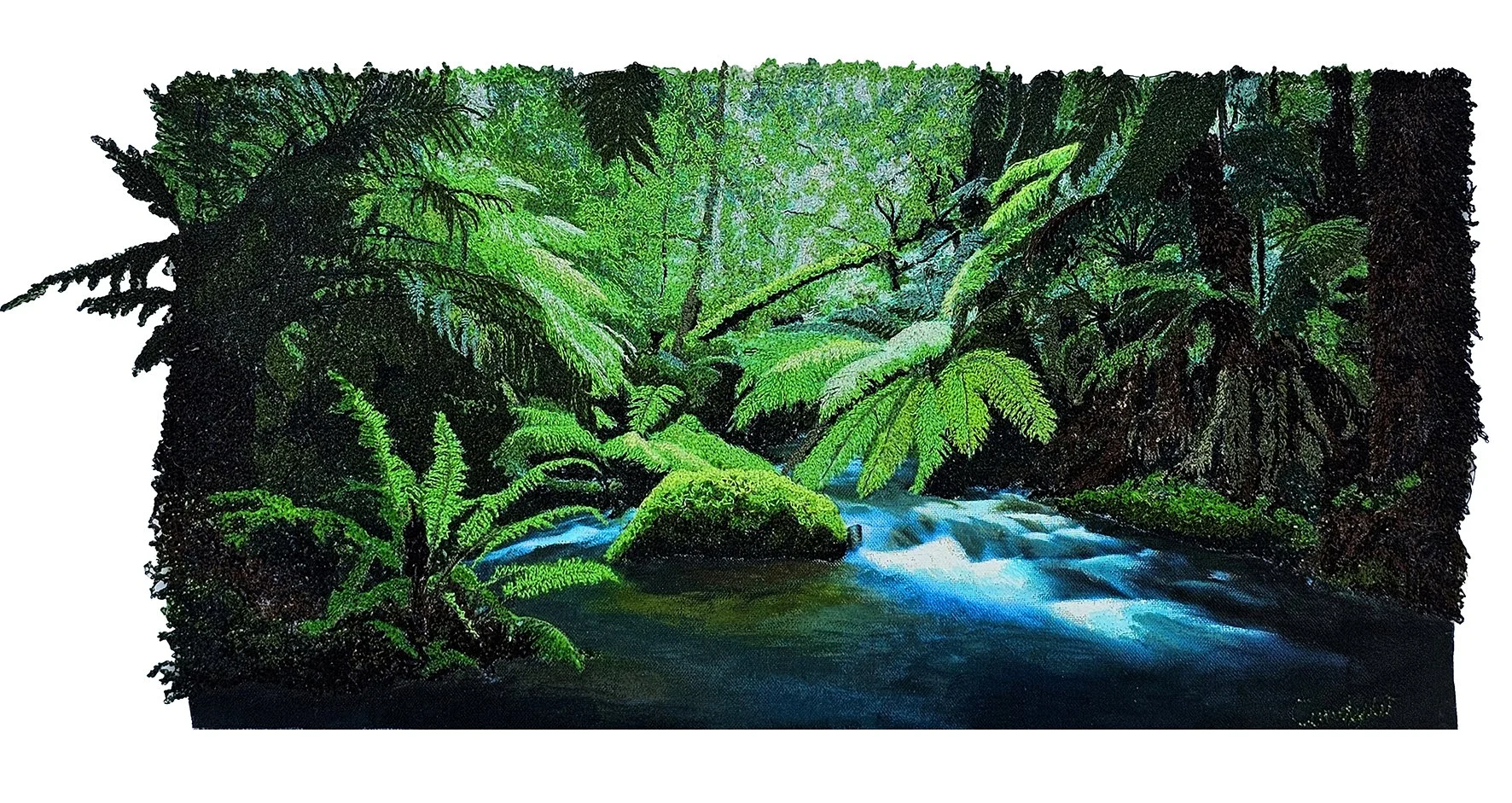 Peaceful flow Russell Falls Art by Cindy Watkins