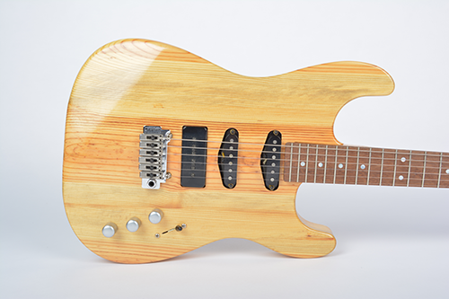 StoryWood 4R-2 doublecut trem P90 reclaimed heart pine guitar