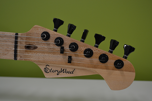 StoryWood 6-inline headstock with Hipshot open gear tuning machines