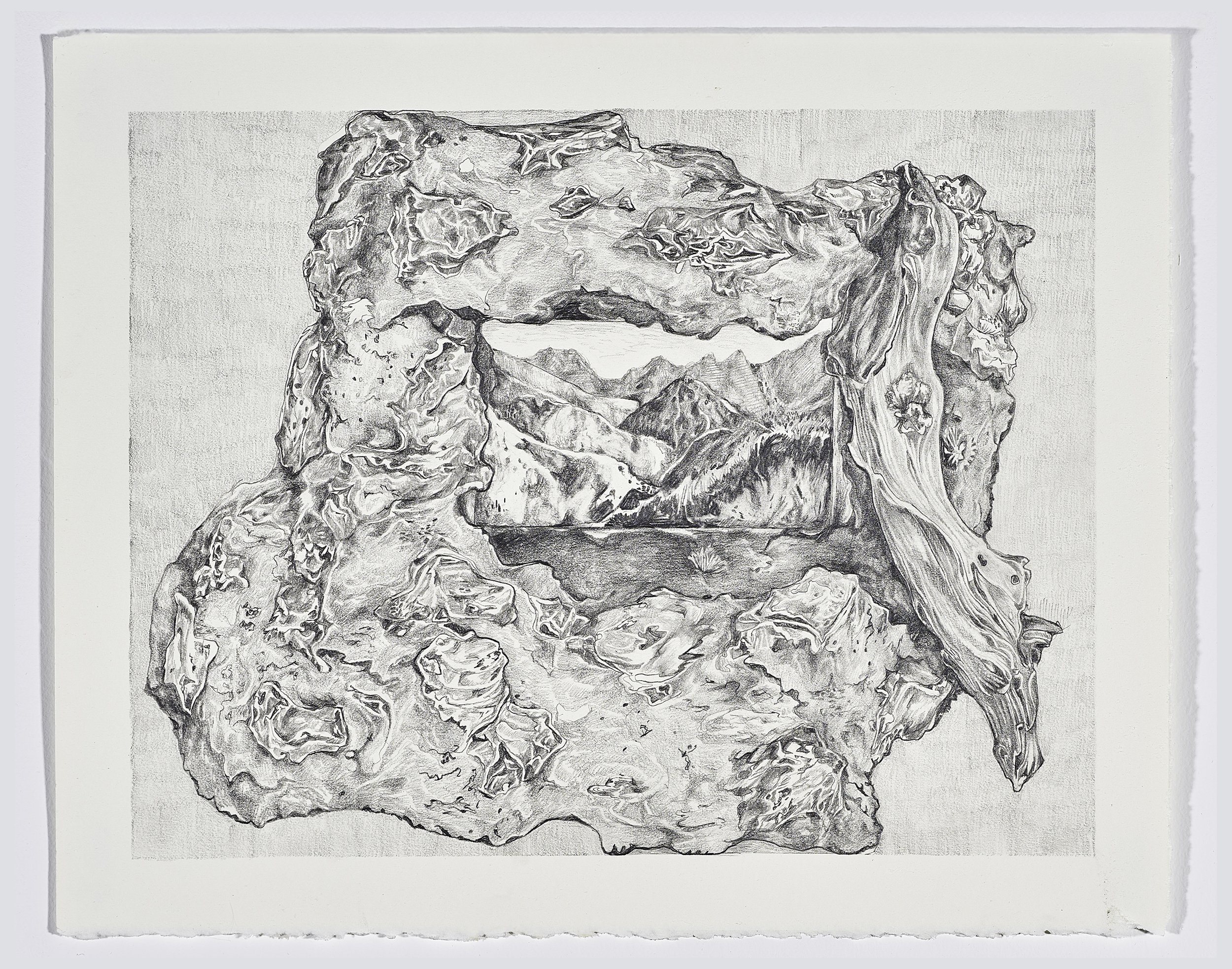 San Gabriel Diorama (2025), 11" x 15".