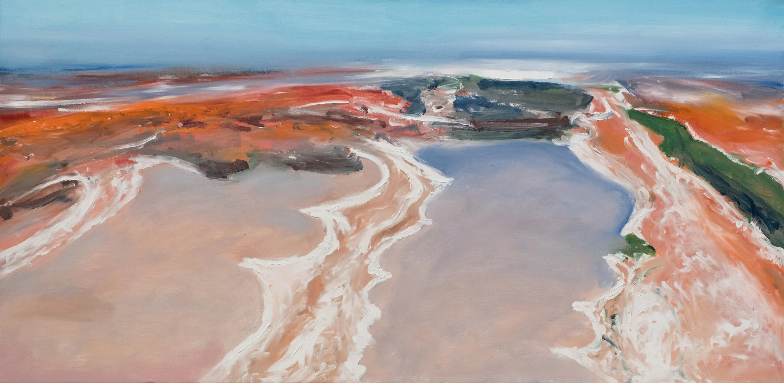 16. Eyre Aerial | Oil on Linen 91.5 x 183 cm | $6,500