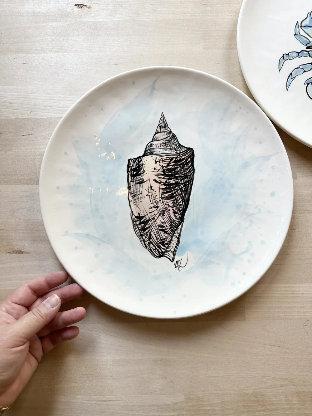 Hand Painted Ceramic Plate — Ashley Kaase