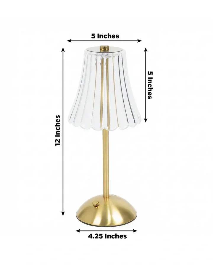 gold-table-lamp-with-clear-pleated-shade-12-inch-tall-5-inch-wide-top.webp