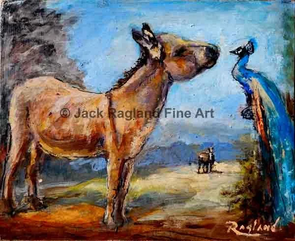 Donkey and Peacock Conversation