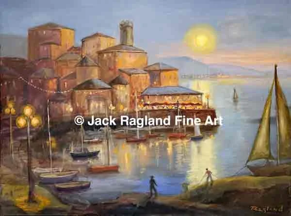 Riviera Reflections in the Moonlight