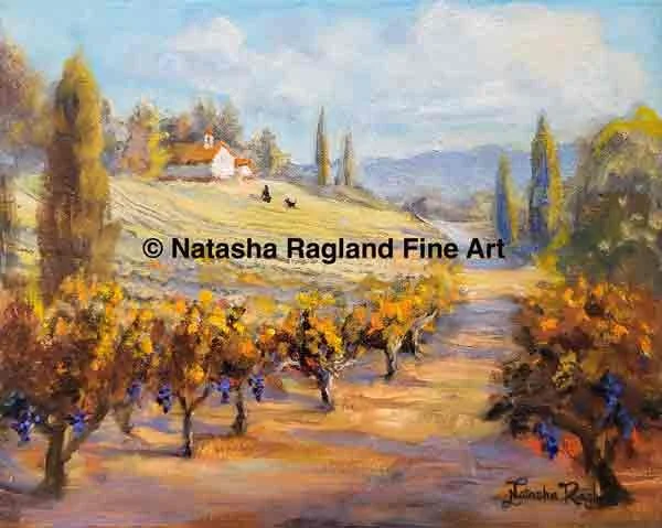 Dog Walk up Vineyard Rows