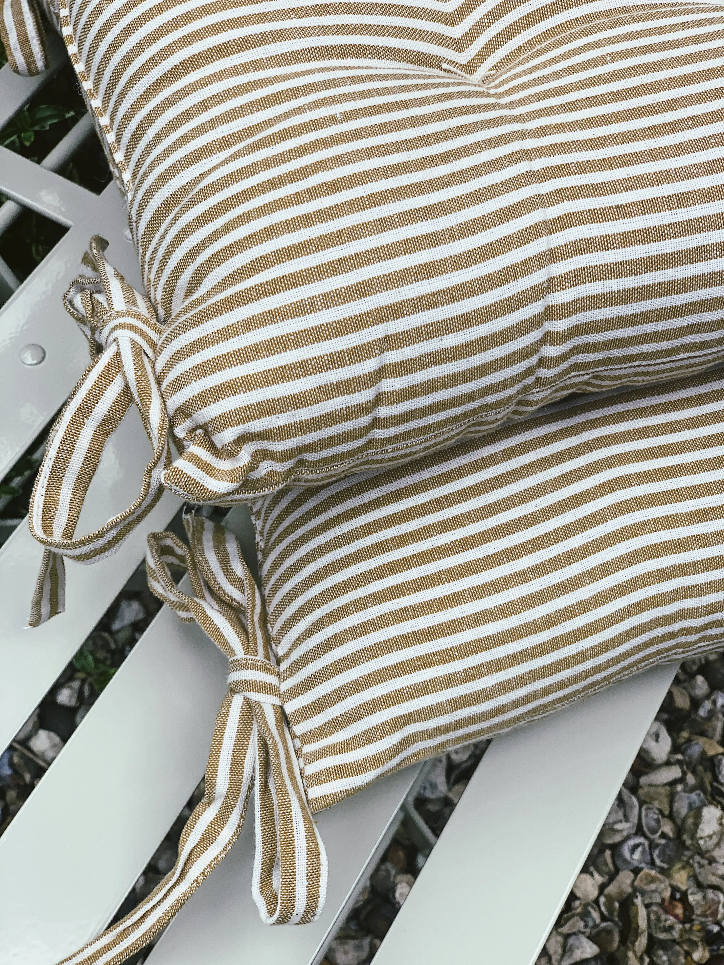 Ticking Stripe Seat Pad - two remaining *