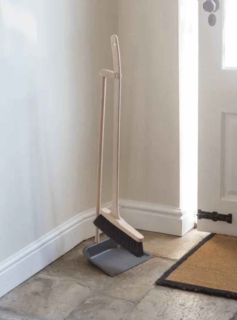 Wooden Long Handle Dustpan & Brush