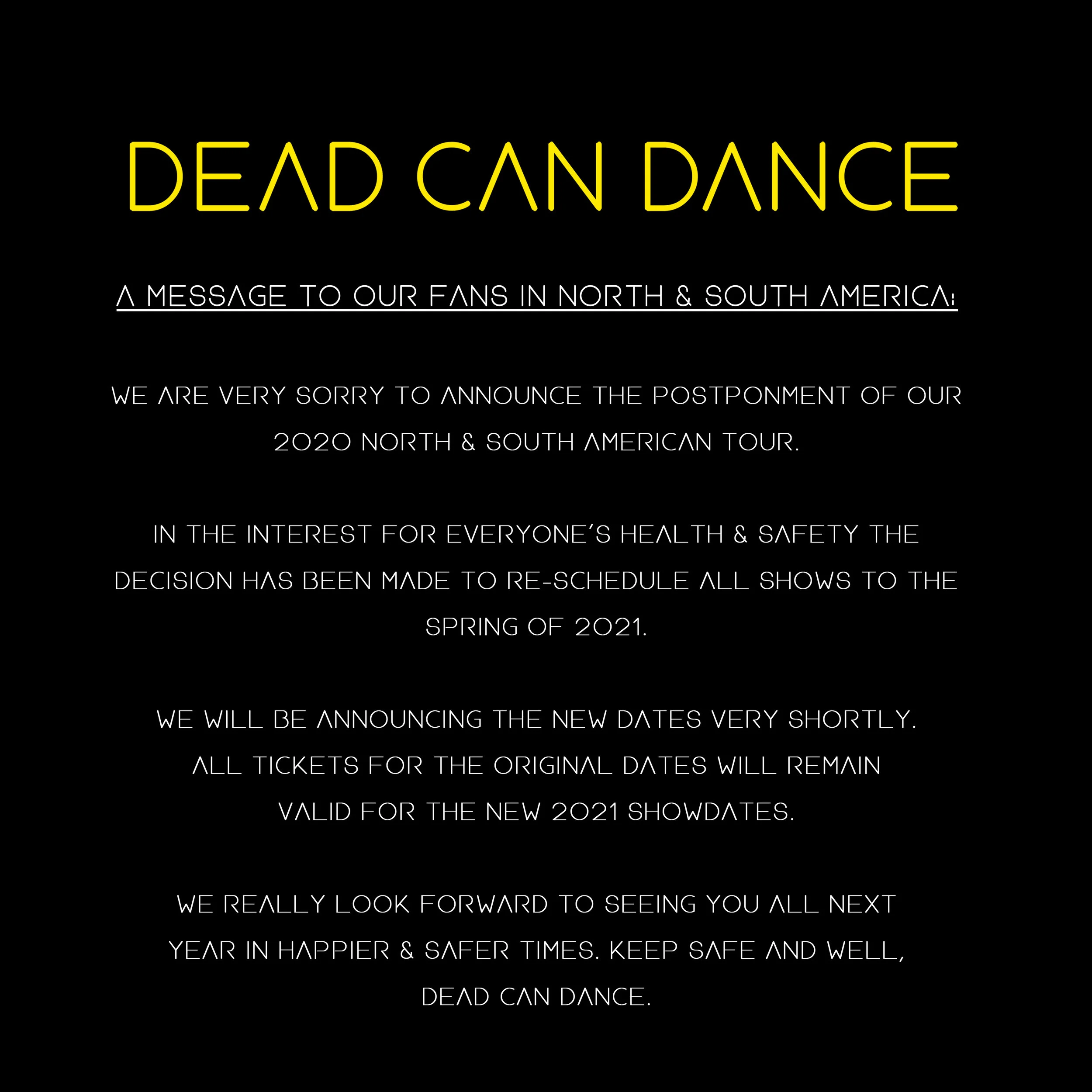 An important update for our fans in North &amp; South America.