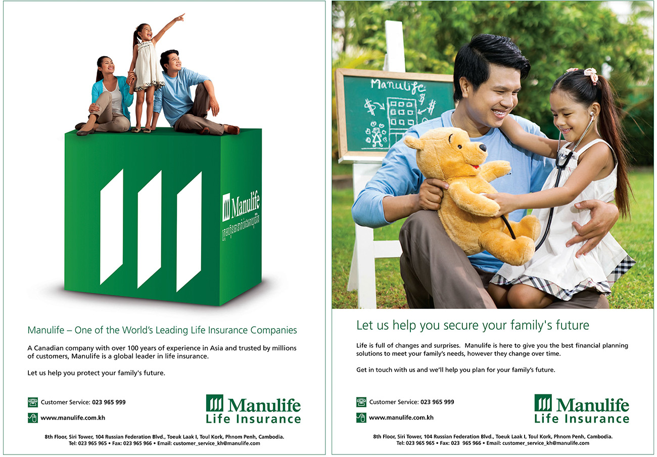 Manulife Insurance print ads