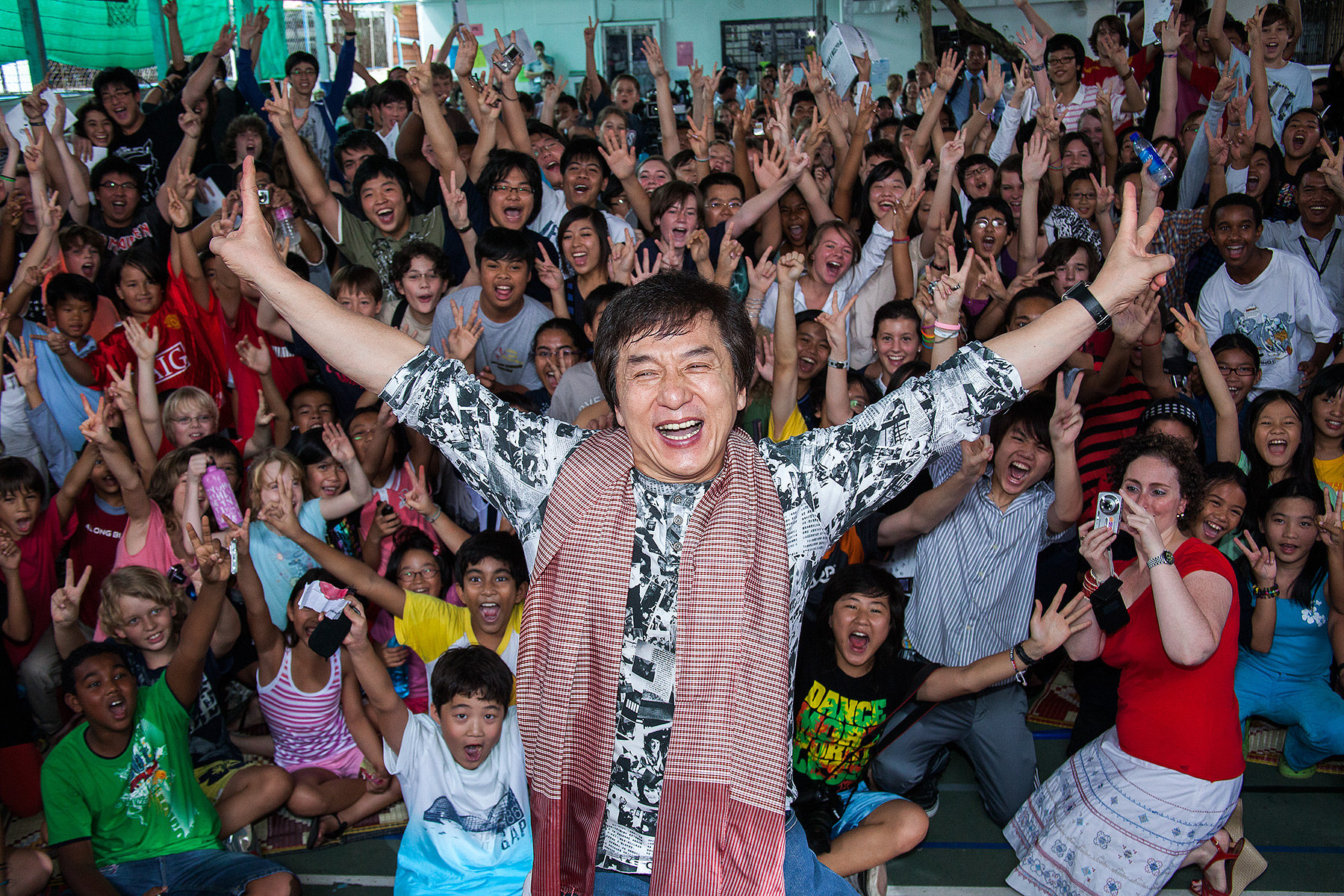 Jackie Chan, ISPP School, Phnom Penh, Bridges Int. Peace Foundation