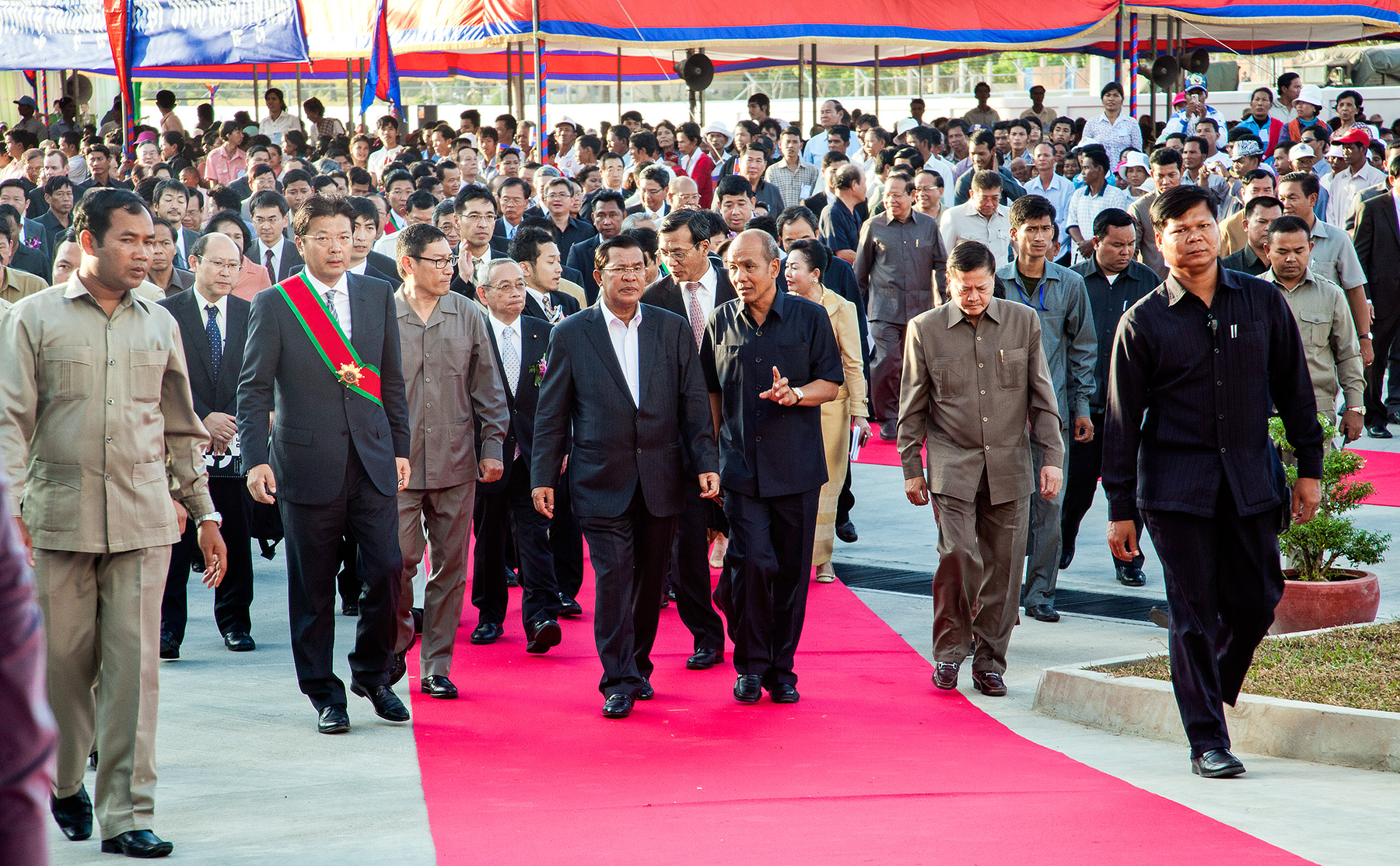 Cambodia Prime Minister Hun Sen Minibea Factory Opening Phnom Penh