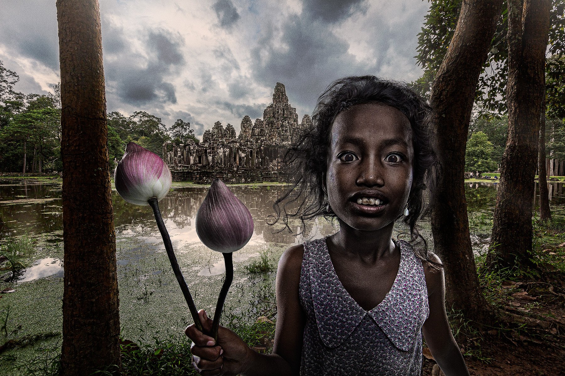 Bayon Flower Seller | Cambodia - Faces and Places