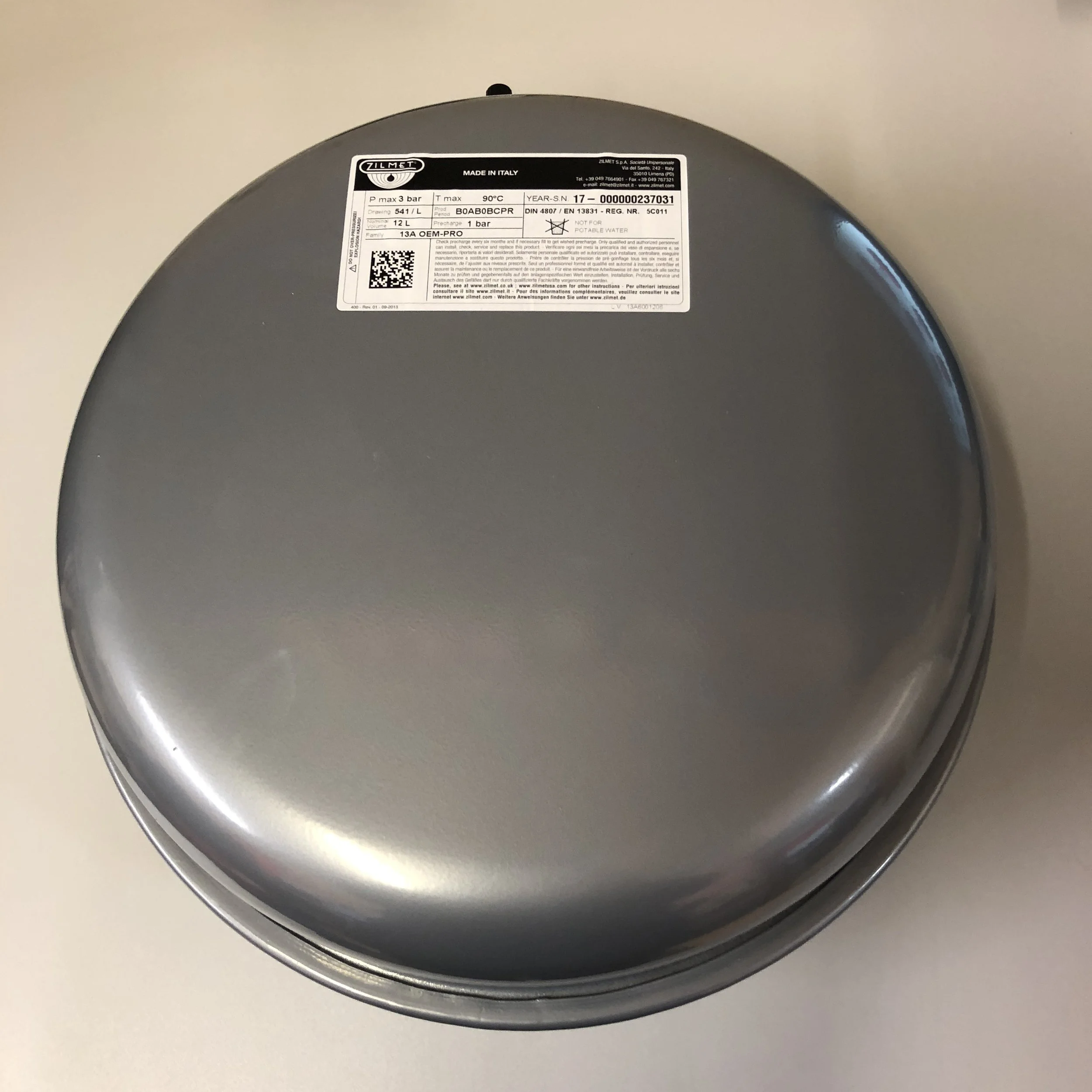 12 Litre Round Expansion Vessel EXP12
