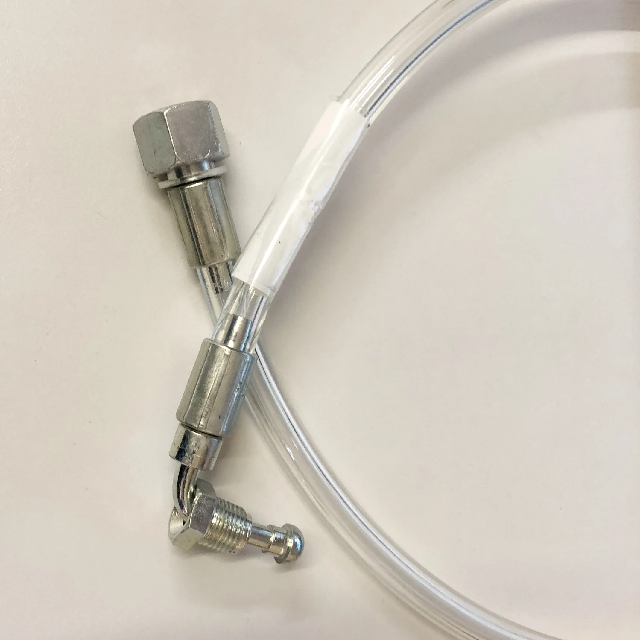1/4" Male Elbow X 3/8" Female Straight 900mm Clear Oil Line (RDB) C/OIL/L01
