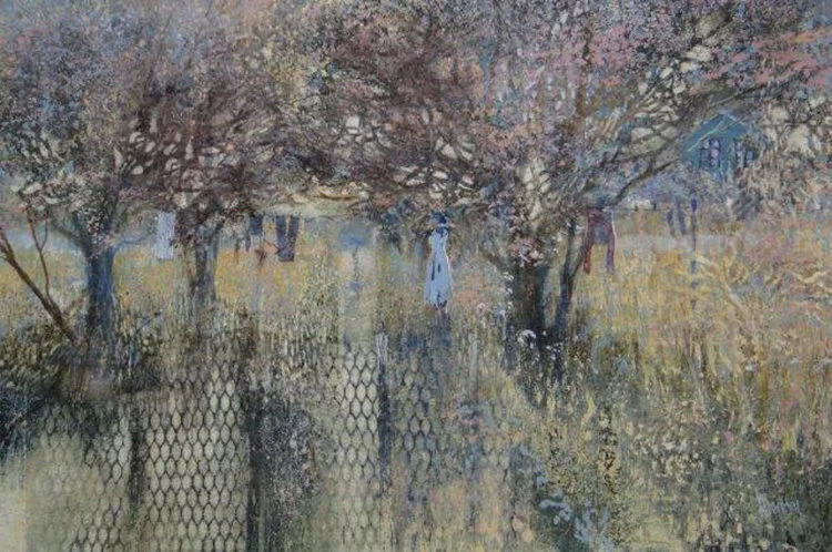 15.Apple+Blossom+Days.Watercolour+and+gouache..Image+35x53cm.Frame+55x73cm.£1200.jpg