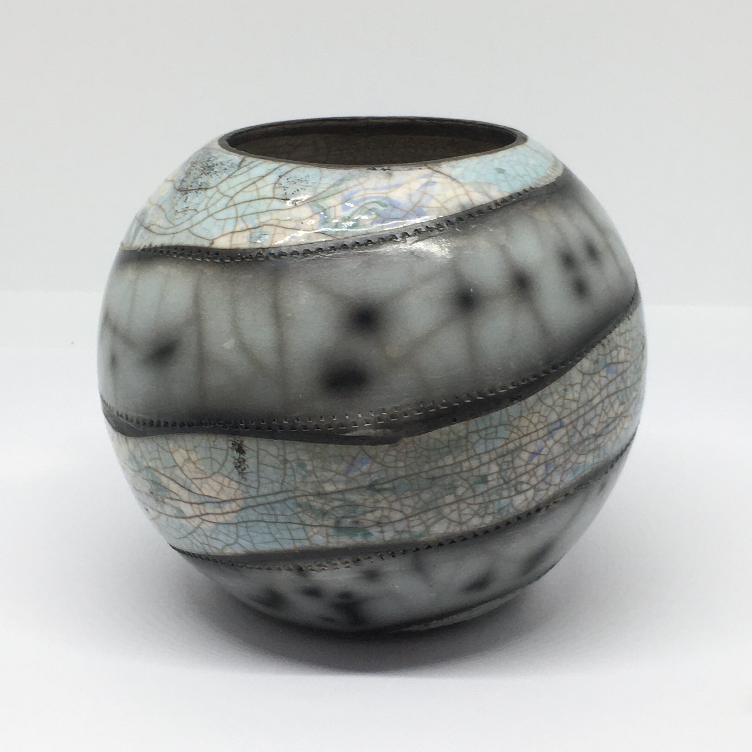 Small Raku Planet Vase