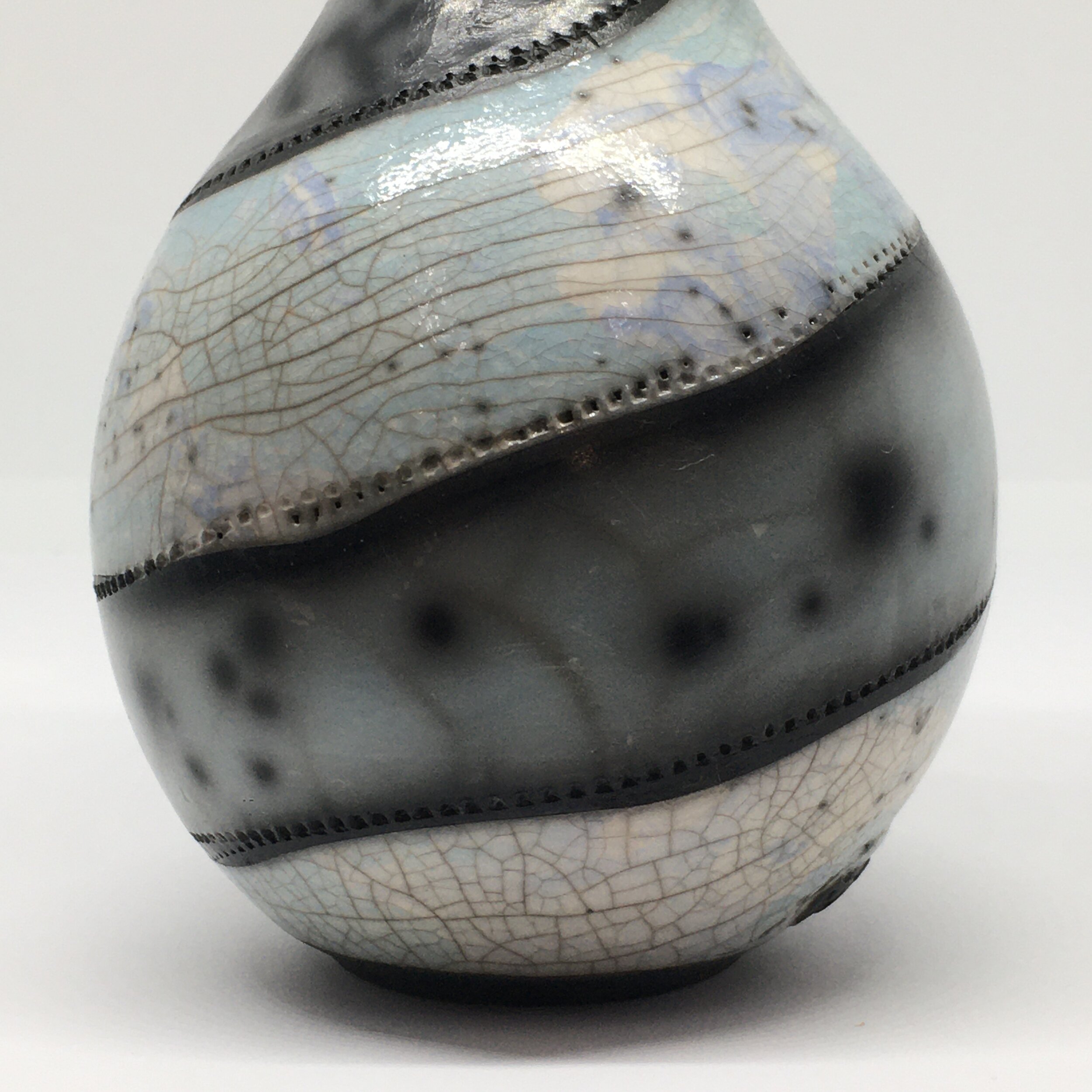 Raku Planet Bottle  