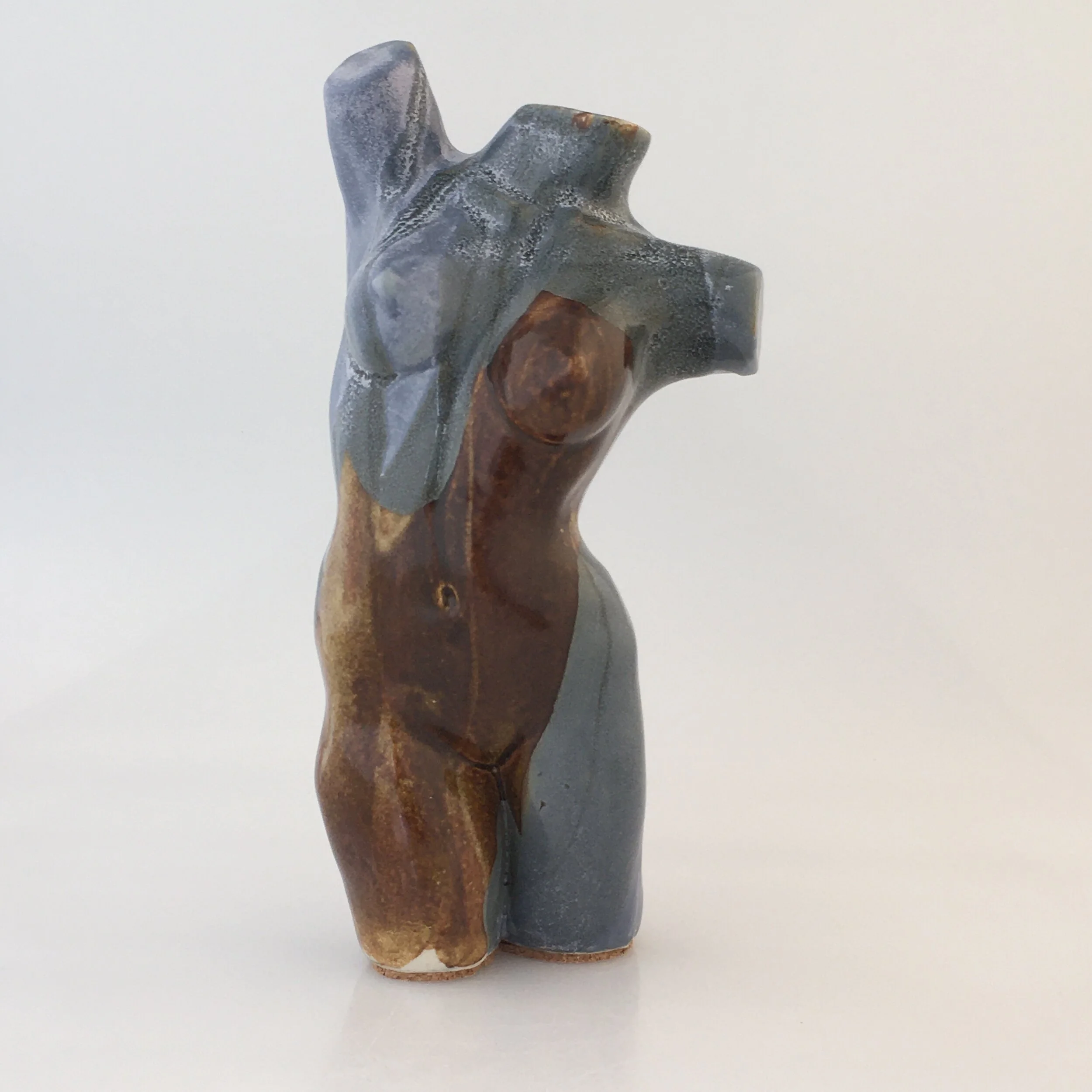 Blue and Brown Female Torso