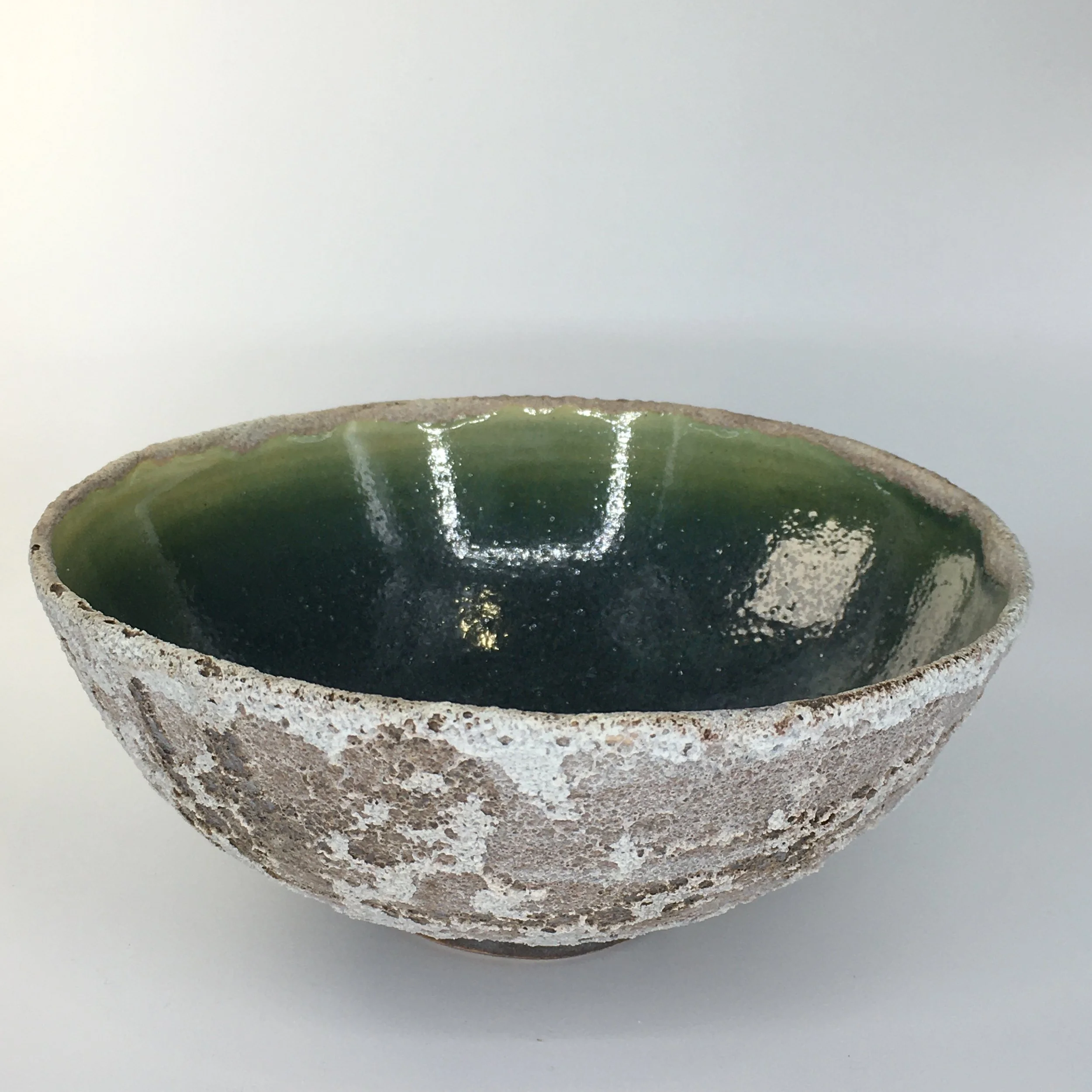 Round Bowl (Dark Green Glazed interior)