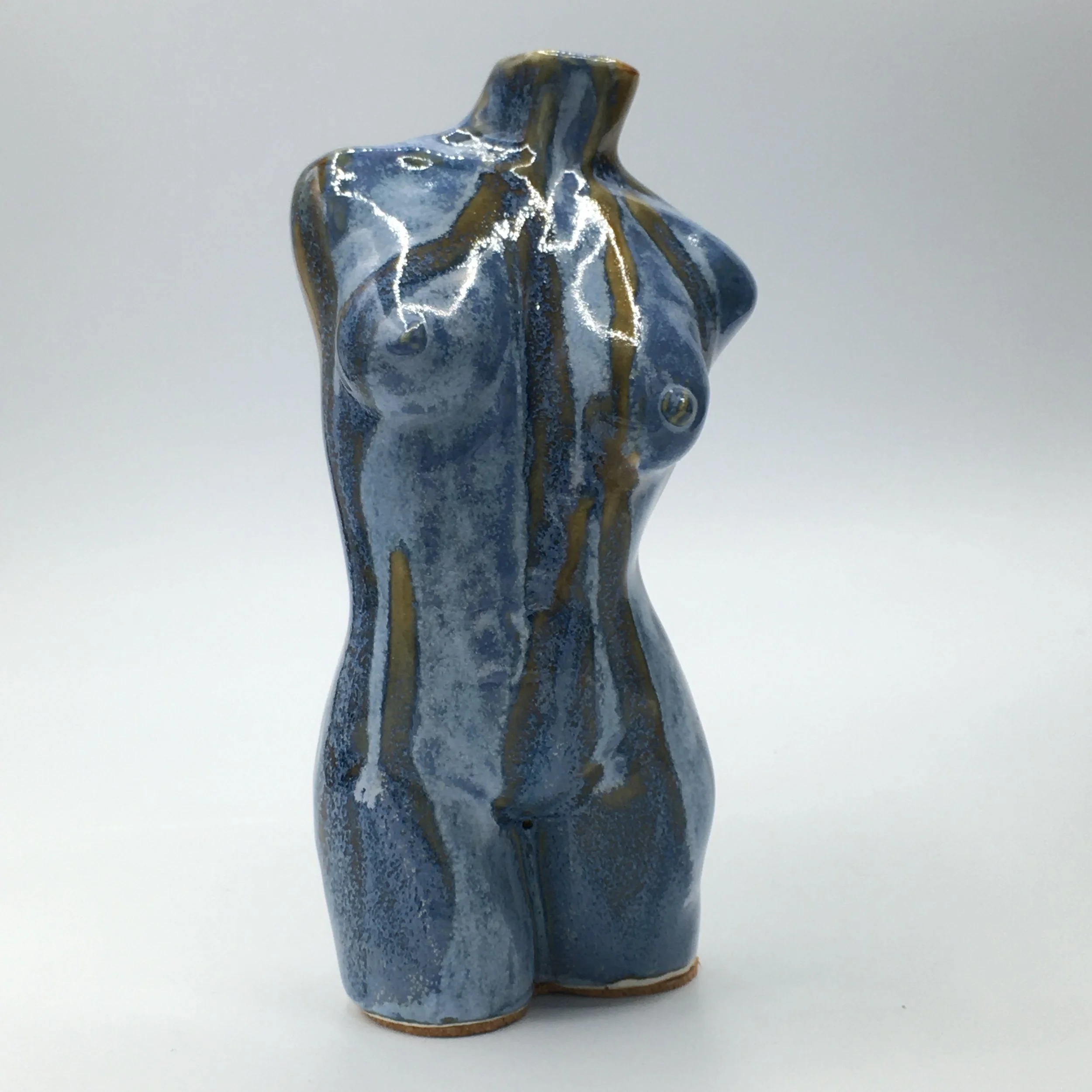 Blue and Brown Female Torso